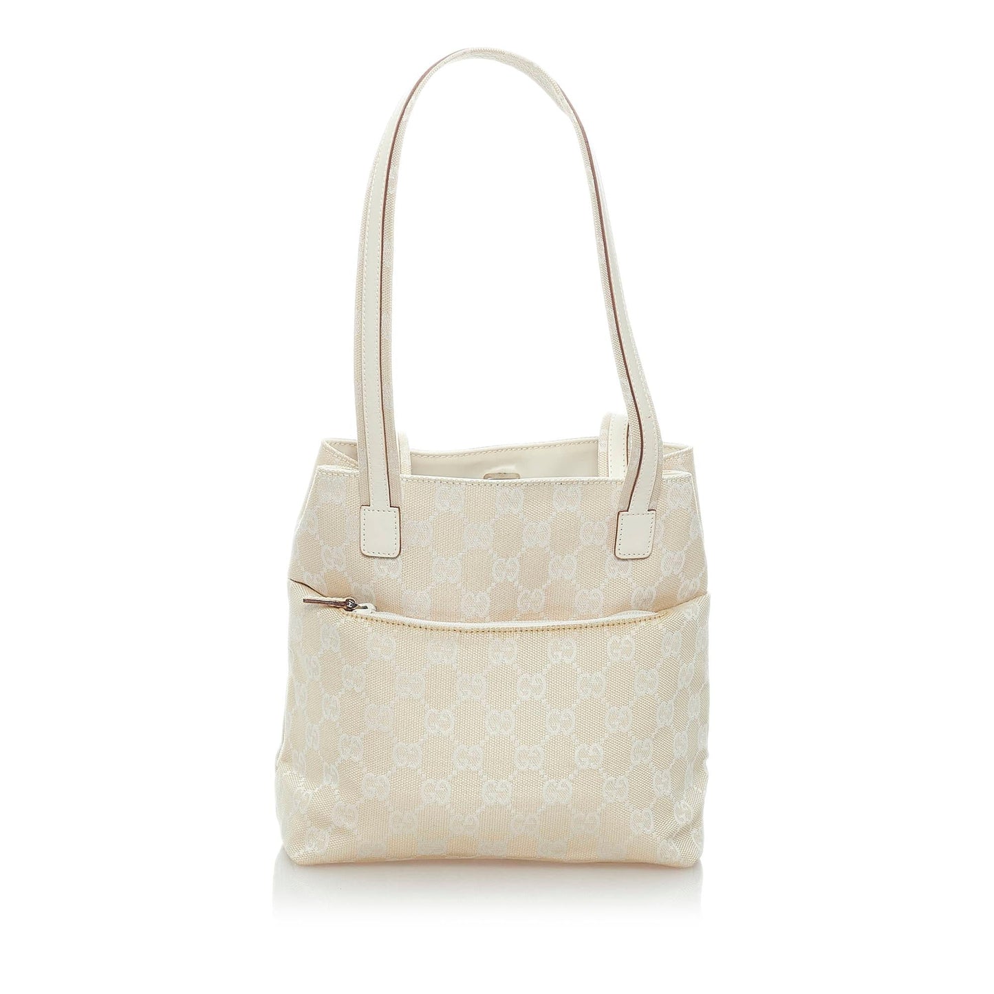 Gucci GG SHG Canvas White Brown Shoulder Bag
