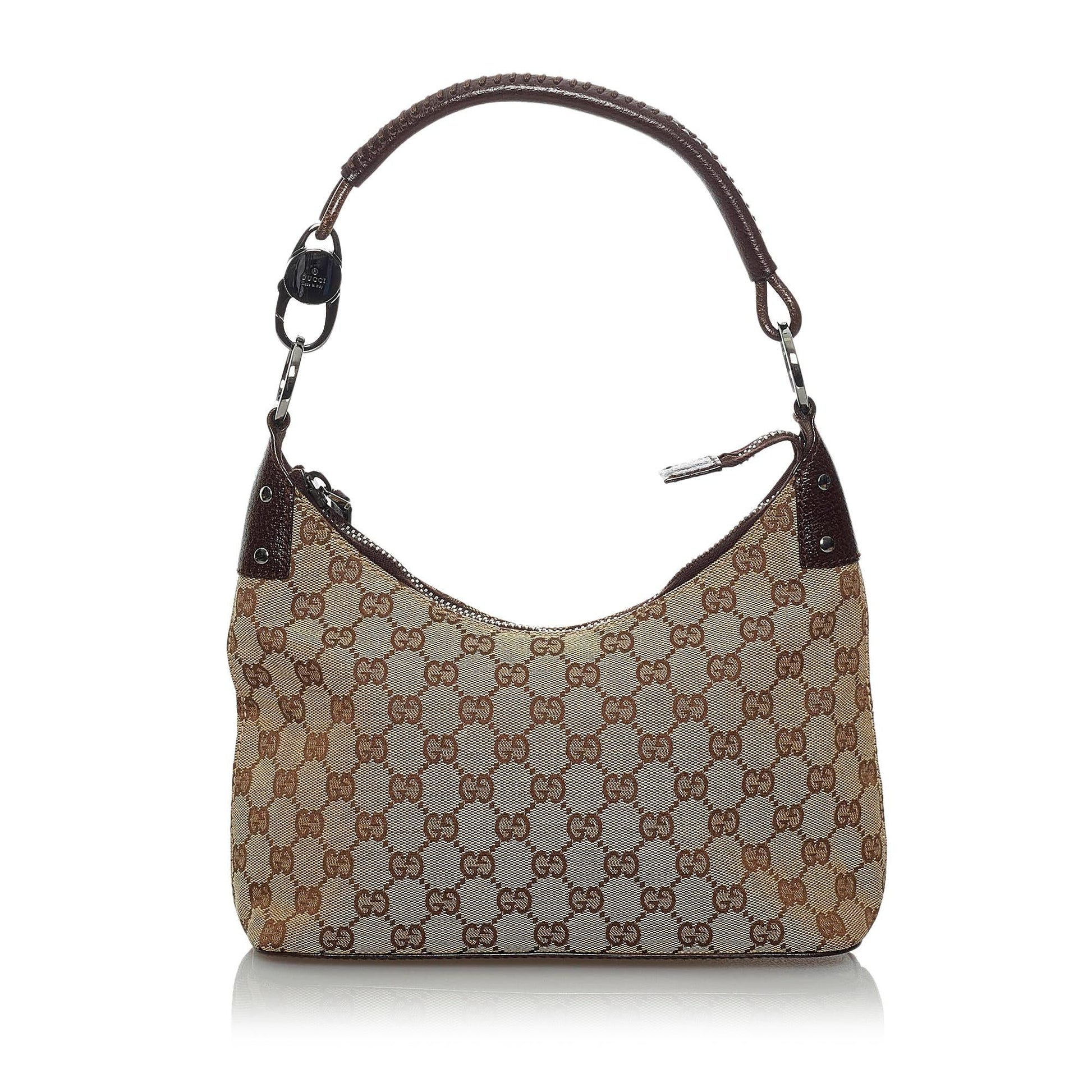 Gucci GG SHG Canvas Brown Shoulder Bag 6