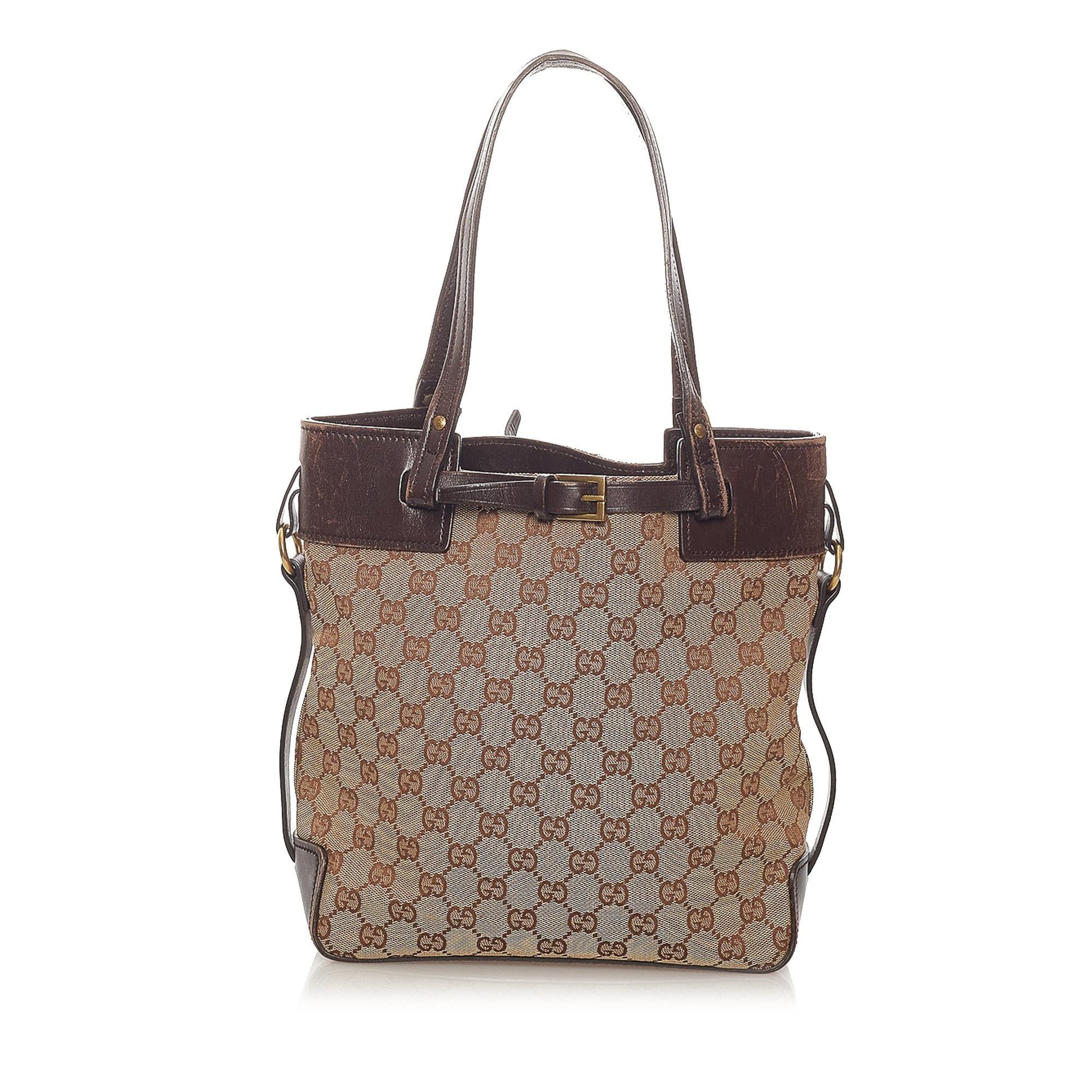 Gucci GG SHG Canvas Brown Shoulder Bag 7