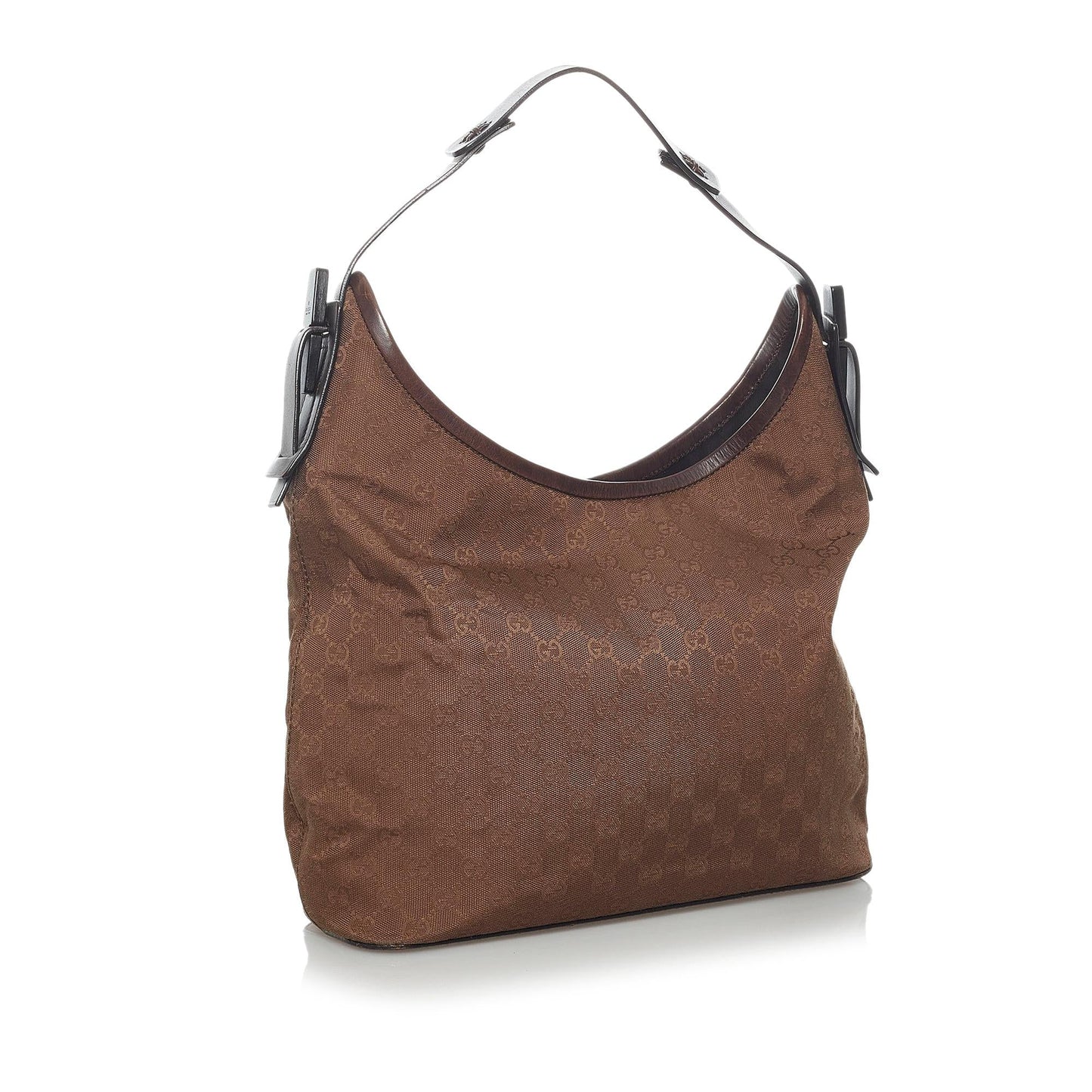 Gucci GG SHG Canvas Calf Brown Shoulder Bag
