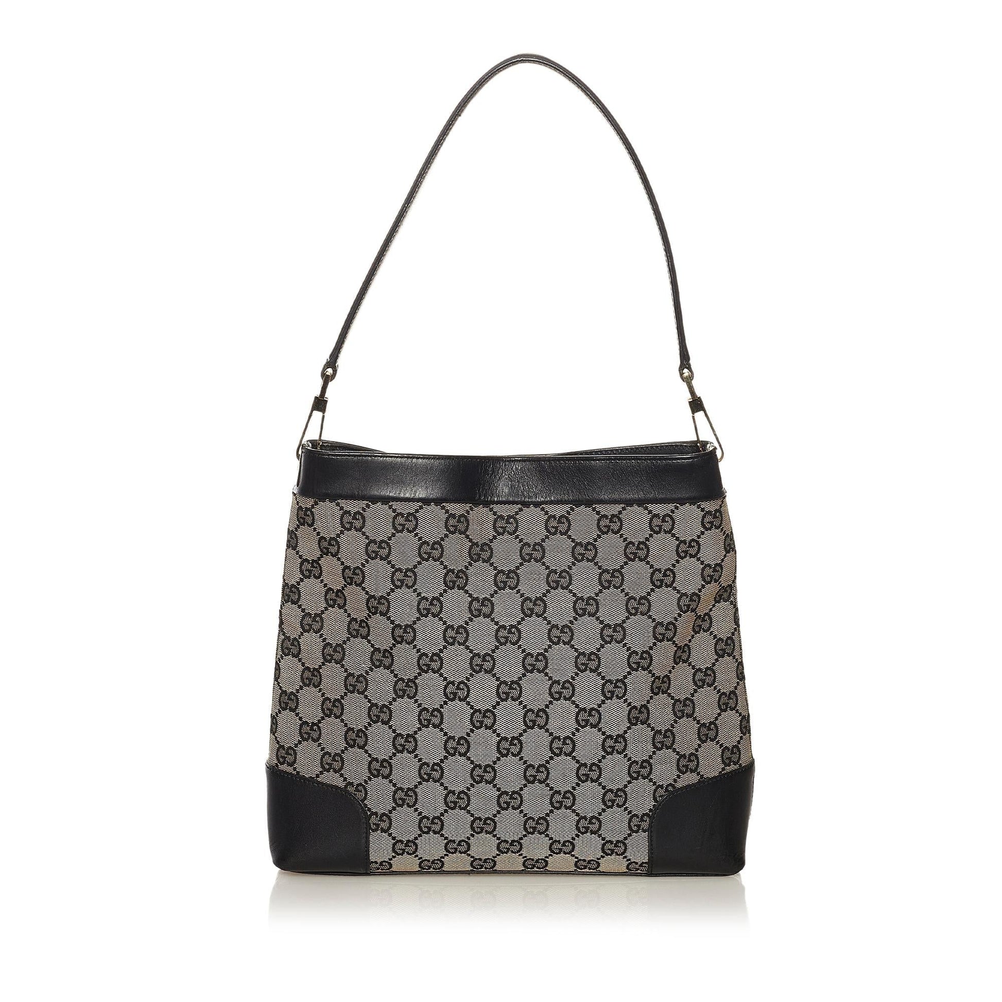 Gucci GG SHG Canvas Black Grey Shoulder Bag