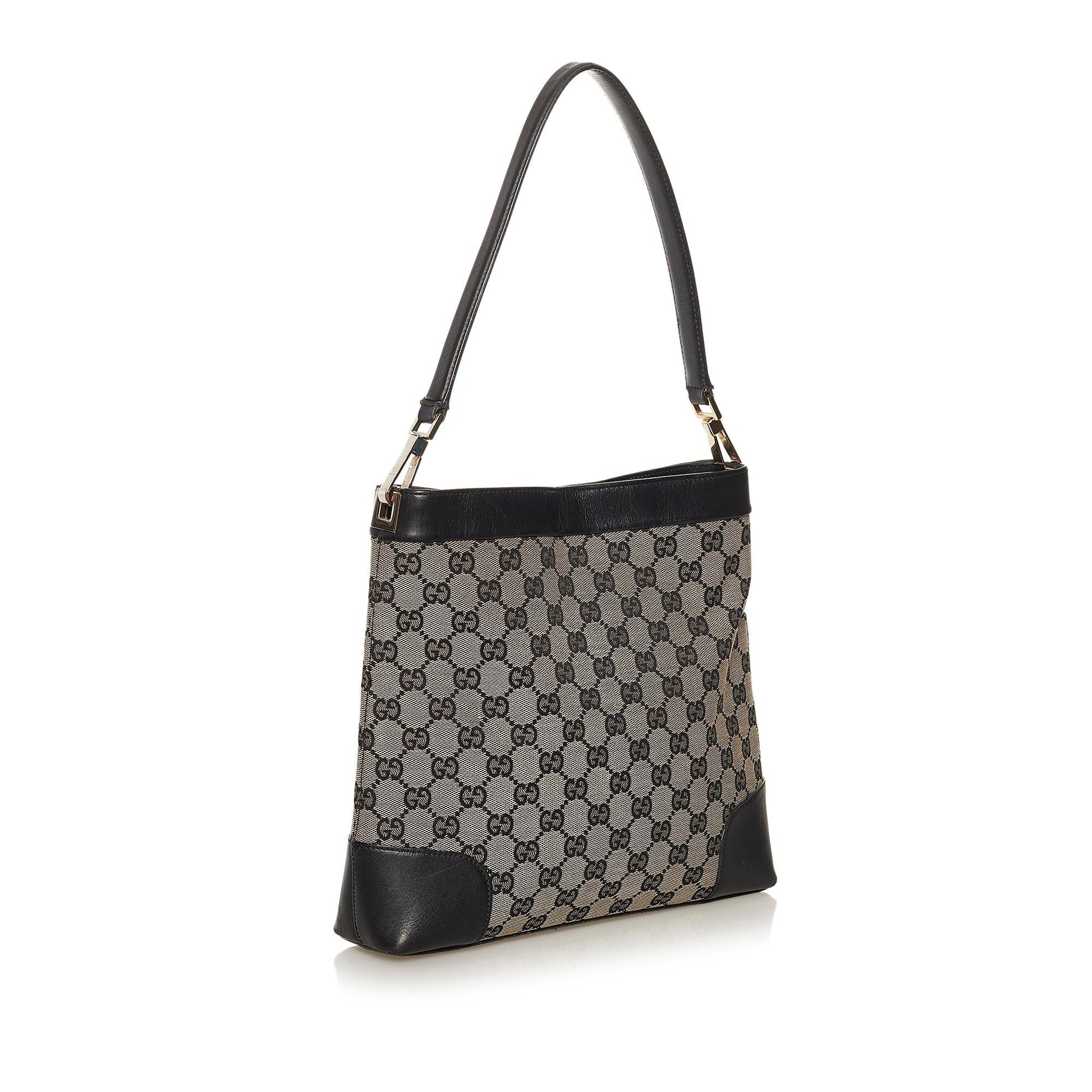 Gucci GG SHG Canvas Black Grey Shoulder Bag