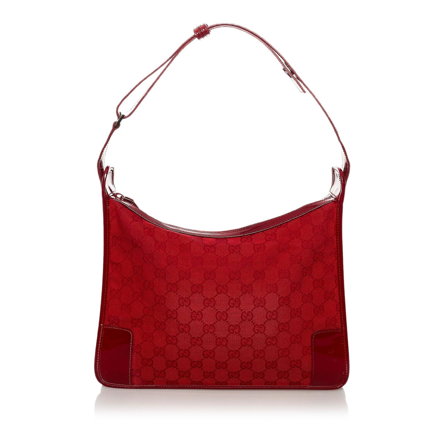 Gucci GG SHG Canvas Calf Red Shoulder Bag Bag Shg