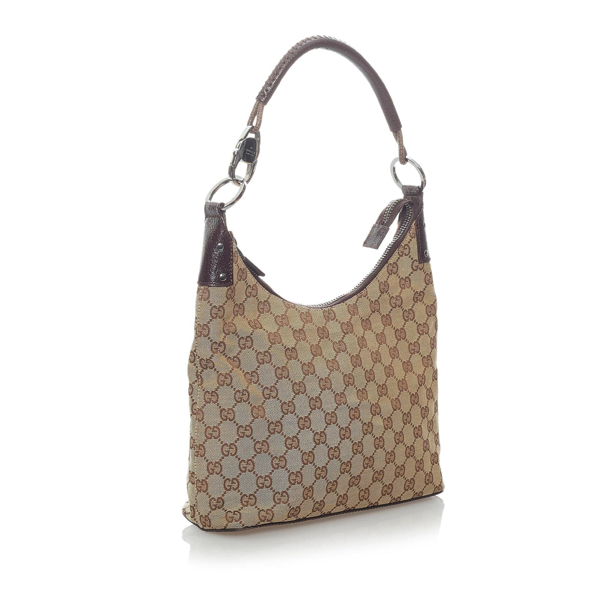 Gucci GG SHG Canvas Brown Shoulder Bag 9