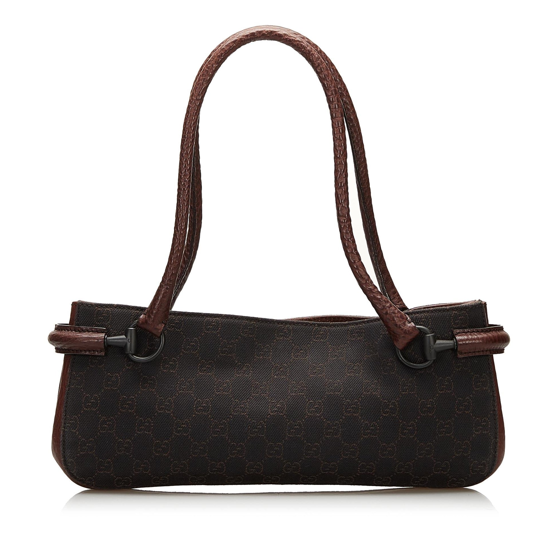 Gucci GG SHG Canvas Brown Shoulder Bag 17