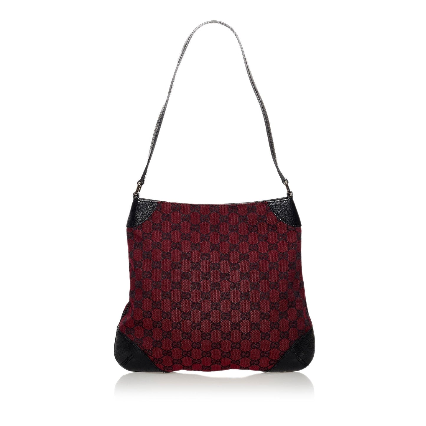 Gucci GG SHG Canvas Calf Black Red Shoulder Bag