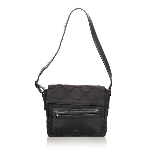 Gucci GG SHG Canvas Calf Black Shoulder Bag 3