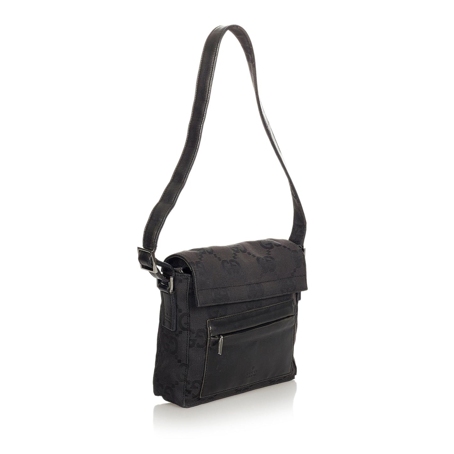 Gucci GG SHG Canvas Calf Black Shoulder Bag 3