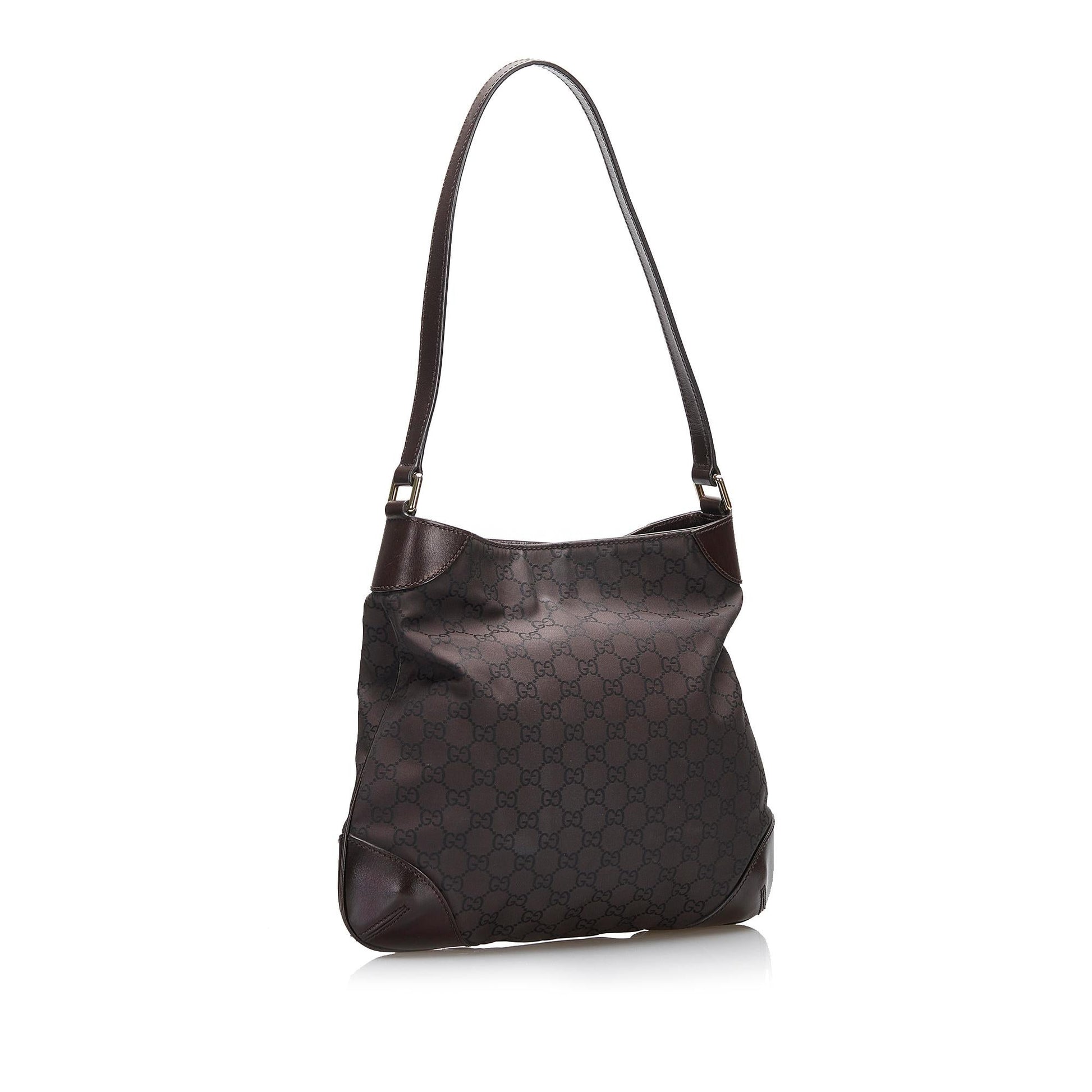 Gucci GG SHG-LQFQFM Canvas Brown Shoulder Bag