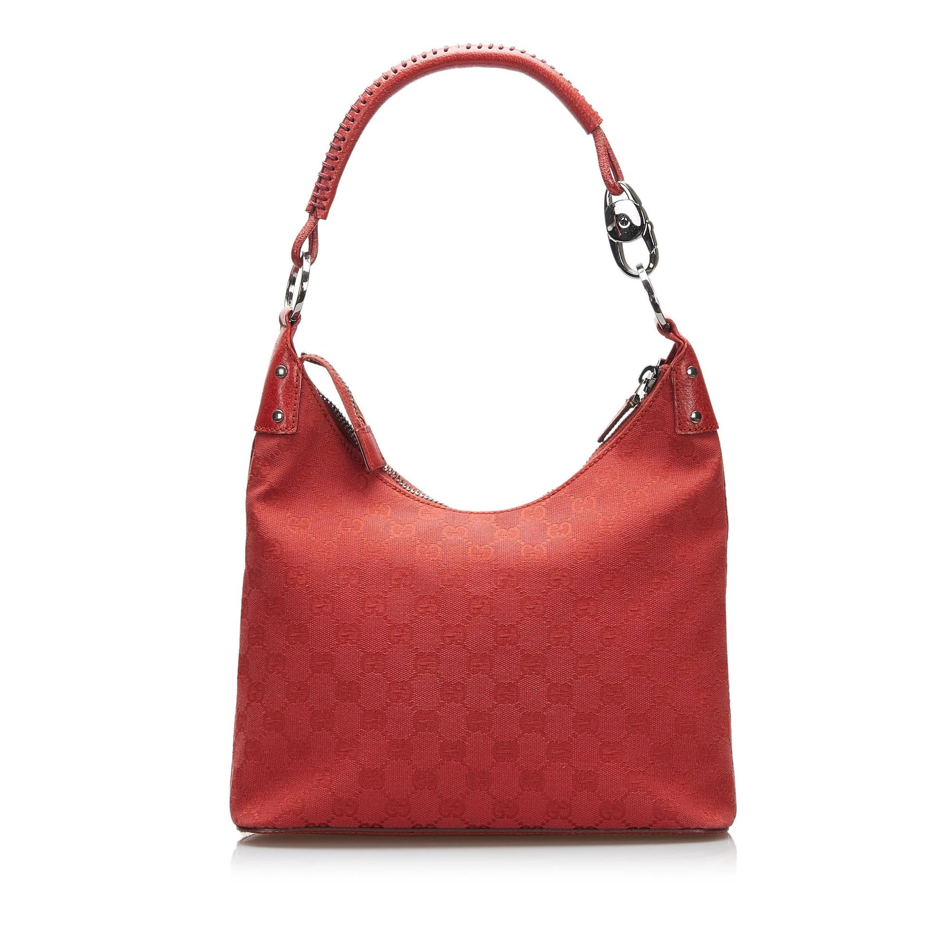 Gucci GG SHG-uKltDG Canvas Calf Red Shoulder Bag