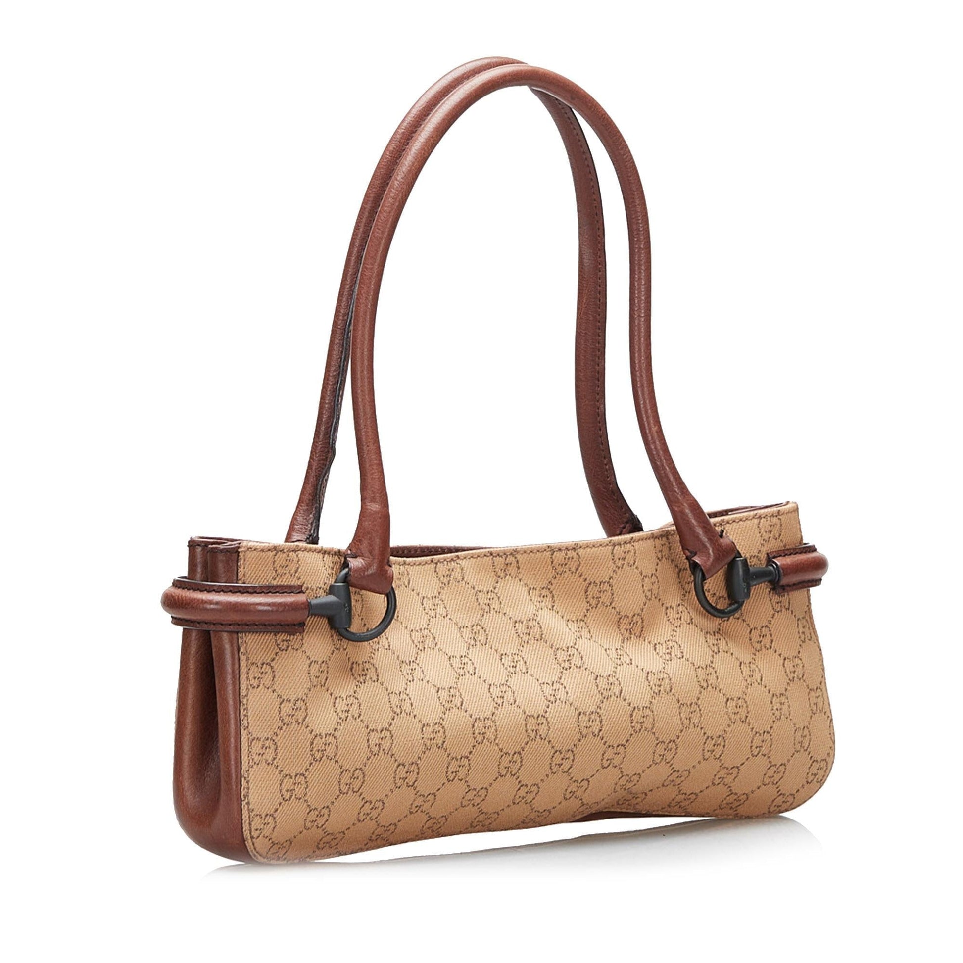 Gucci GG SHG-joTFWM Canvas Brown Shoulder Bag
