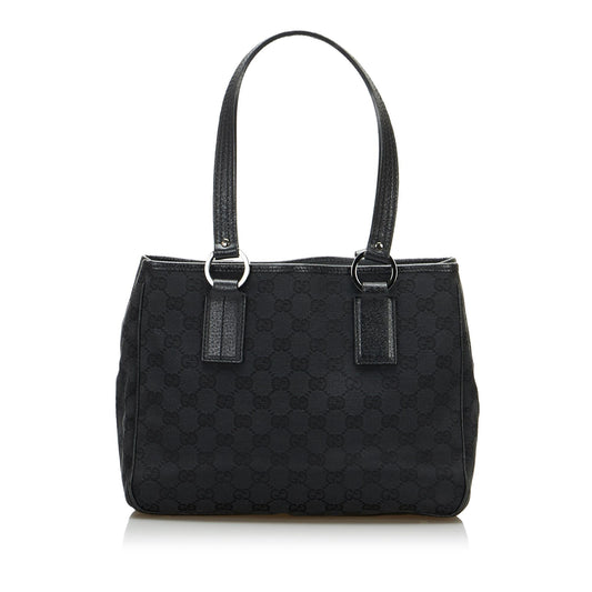 Gucci GG SHG-p29h3z Canvas Calf Black Shoulder Bag