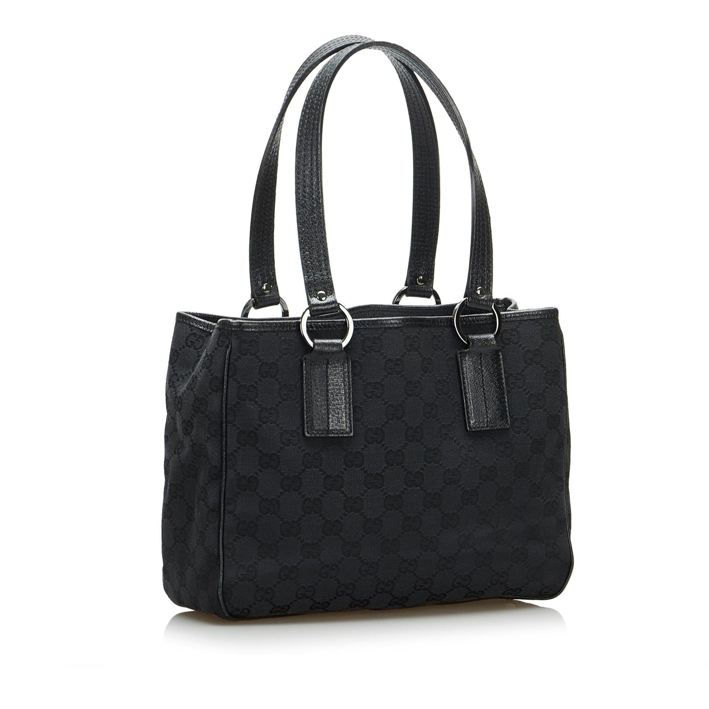 Gucci GG SHG-p29h3z Canvas Calf Black Shoulder Bag