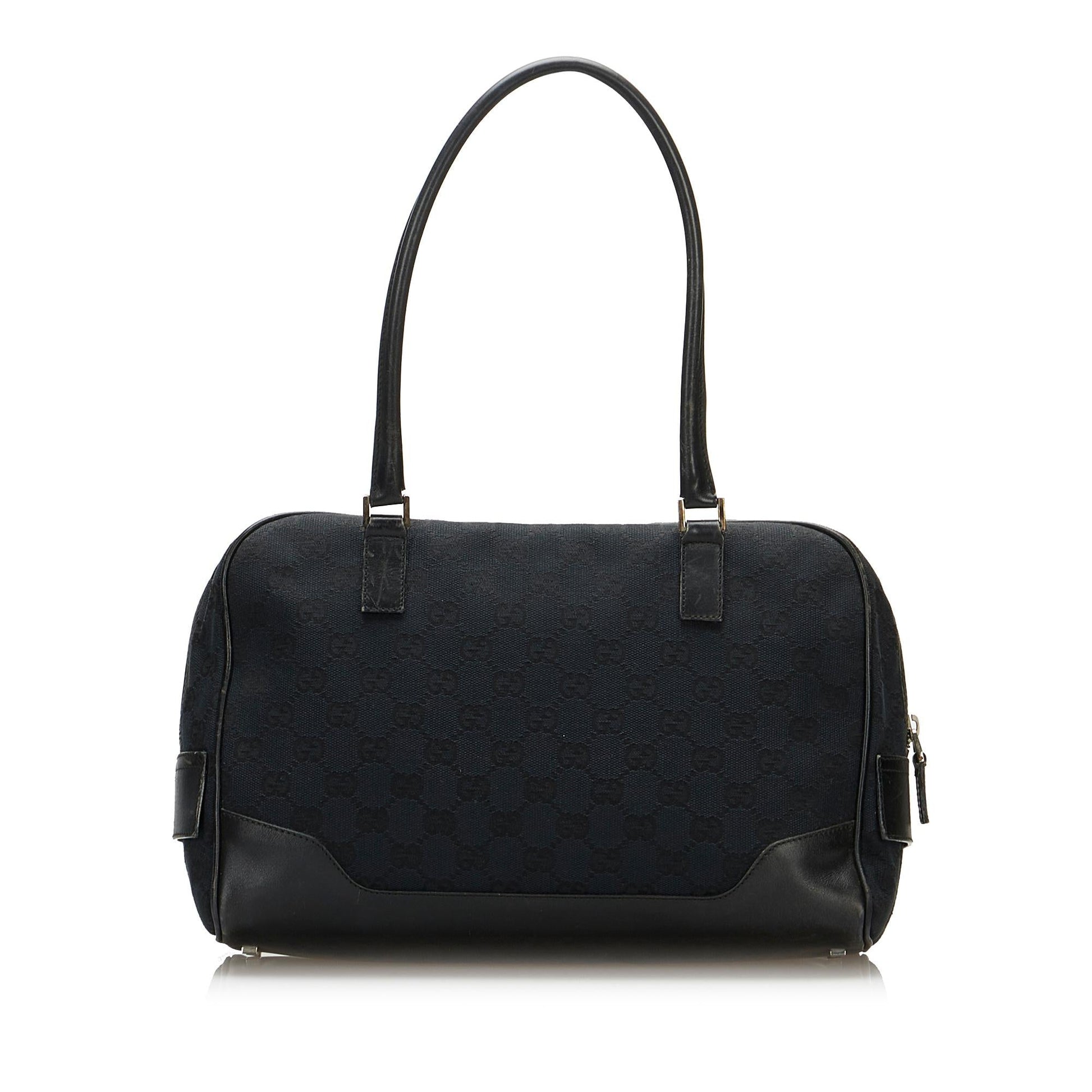 Gucci GG SHG-sJp5PJ Canvas Calf Black Shoulder Bag