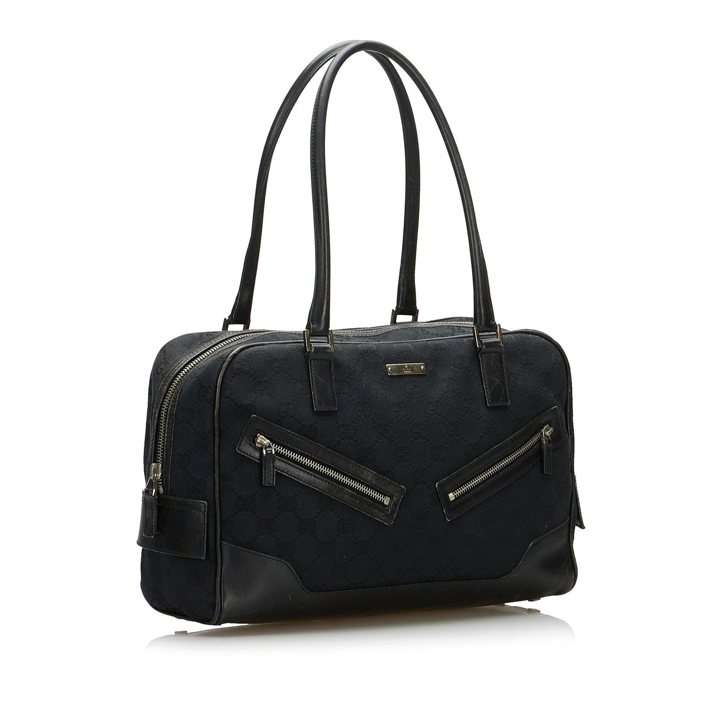 Gucci GG SHG-sJp5PJ Canvas Calf Black Shoulder Bag