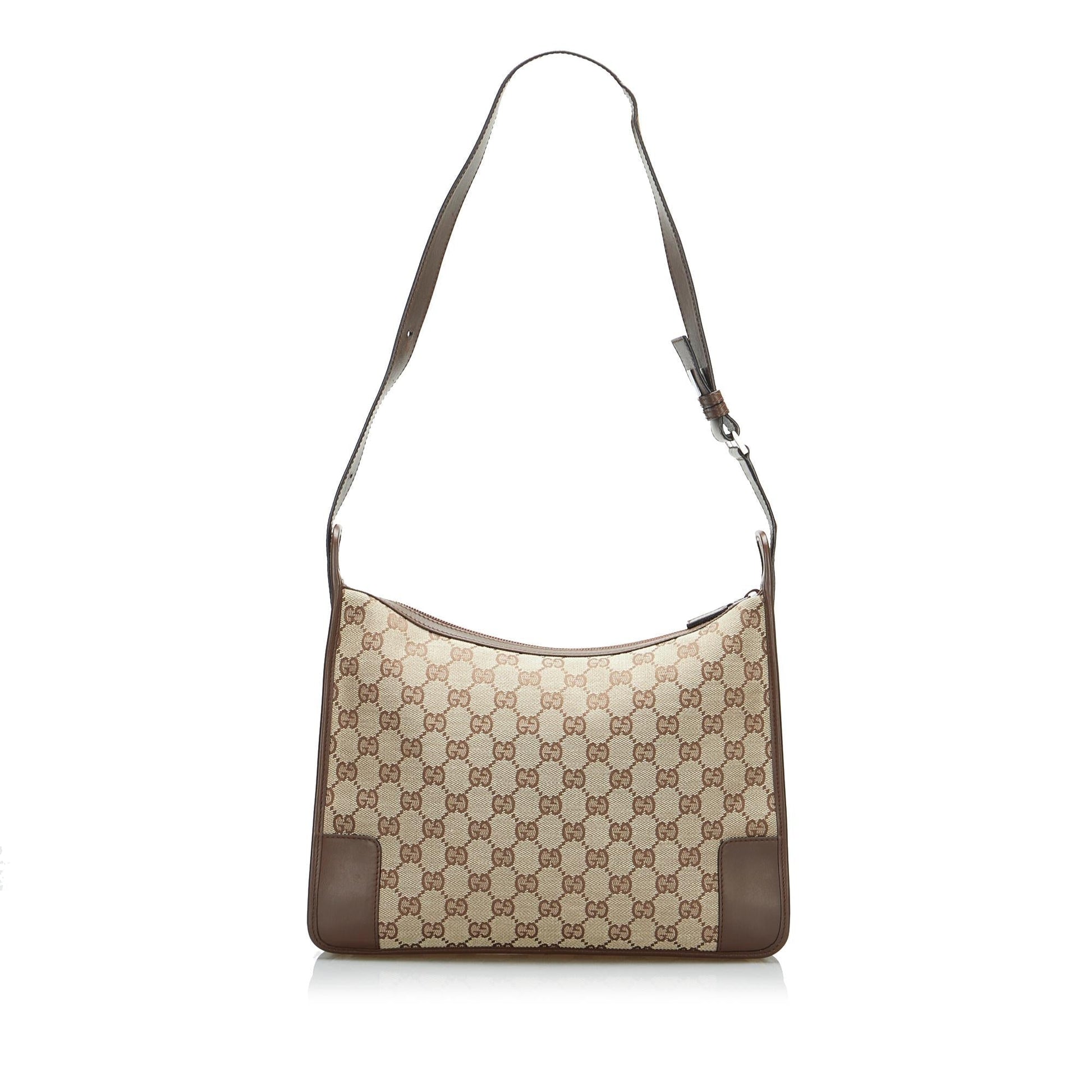 Gucci GG SHG-x3GZn7 Canvas Brown Shoulder Bag