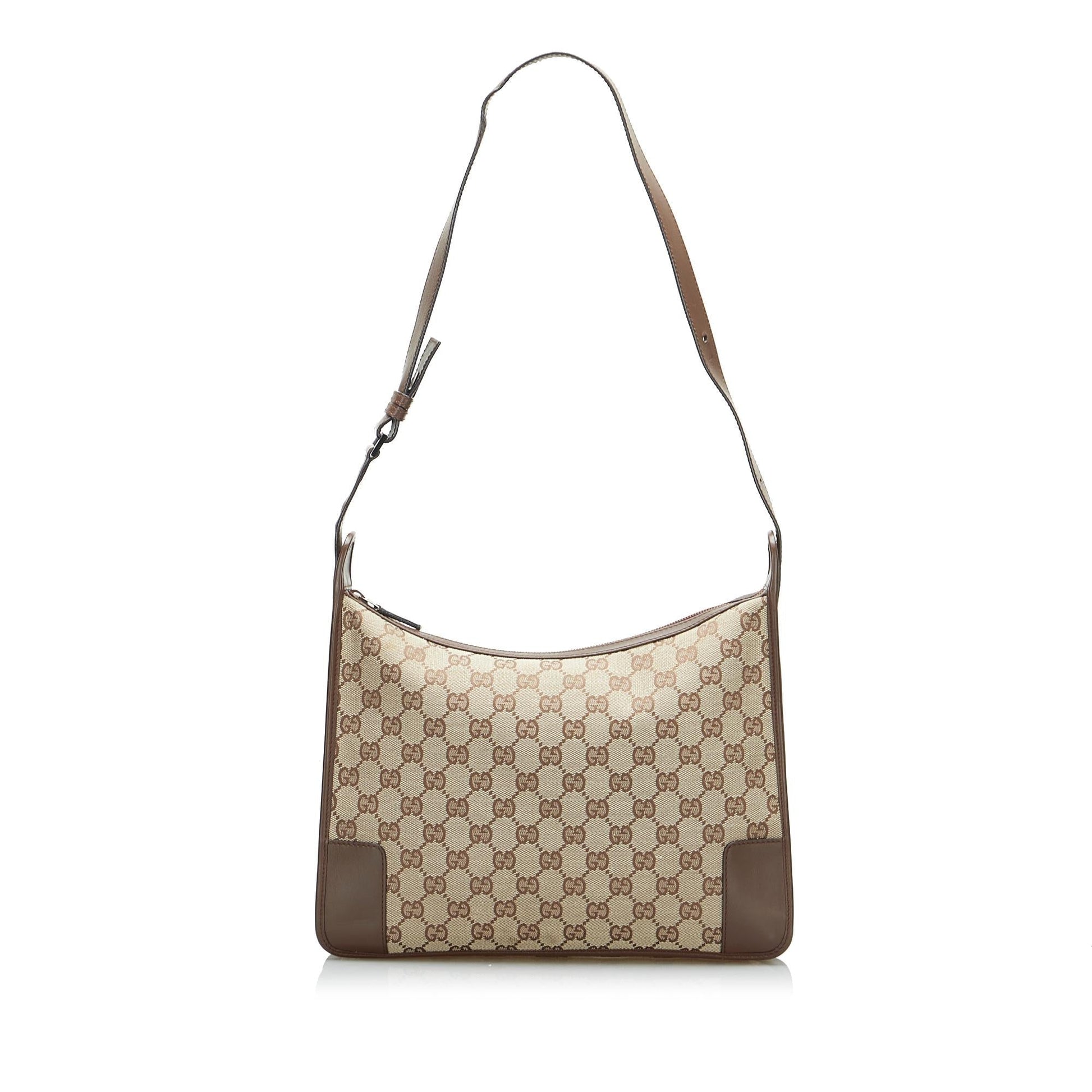 Gucci GG SHG-x3GZn7 Canvas Brown Shoulder Bag