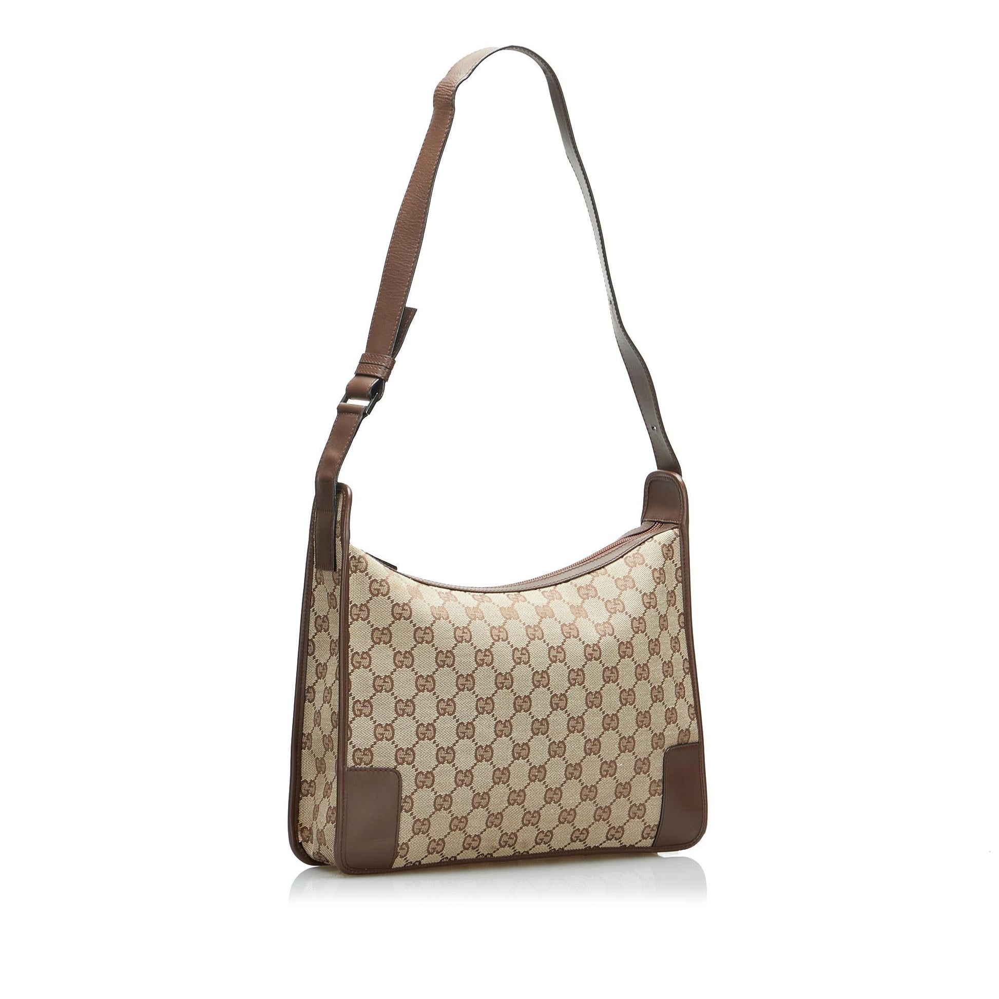 Gucci GG SHG-x3GZn7 Canvas Brown Shoulder Bag