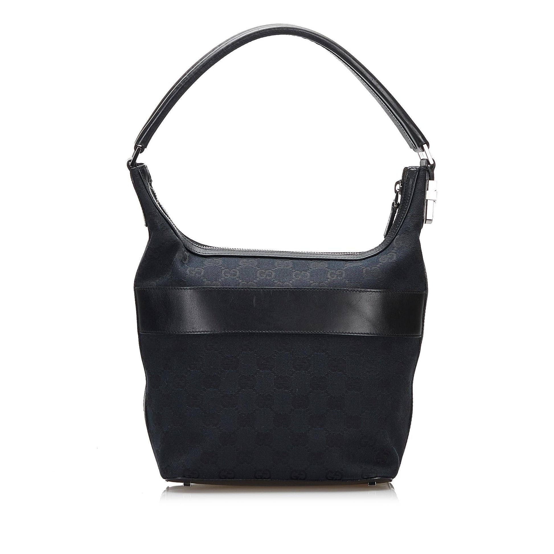 Gucci GG SHG-jvEw1Q Canvas Black Shoulder Bag