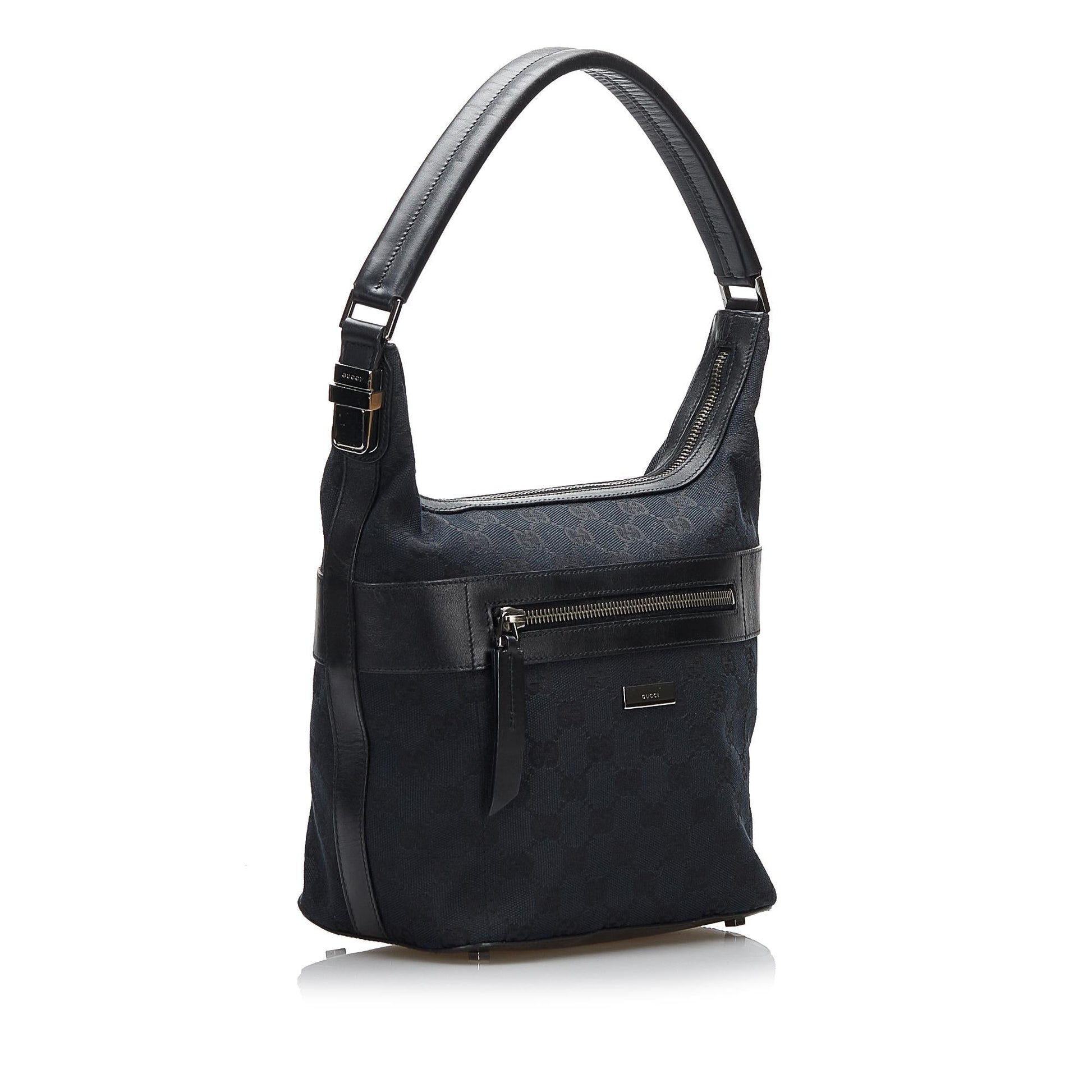 Gucci GG SHG-jvEw1Q Canvas Black Shoulder Bag