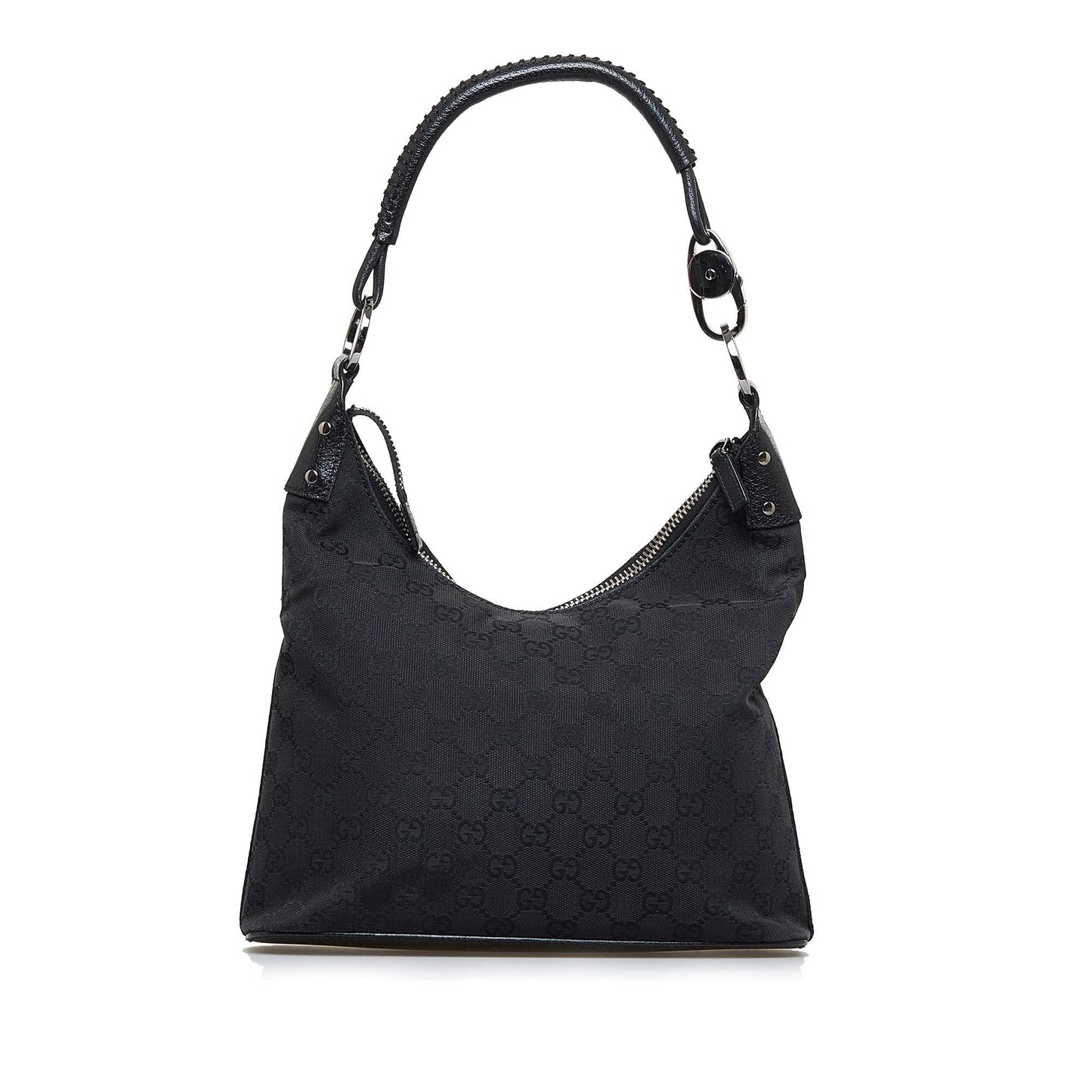 Gucci GG SHG-txAOOc Canvas Calf Black Shoulder Bag