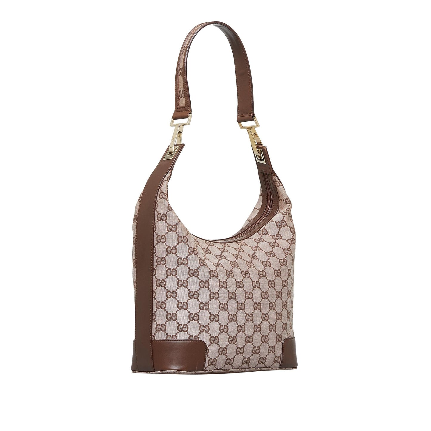 Gucci GG SHG-MkP5Uj Canvas Calf Brown Shoulder Bag
