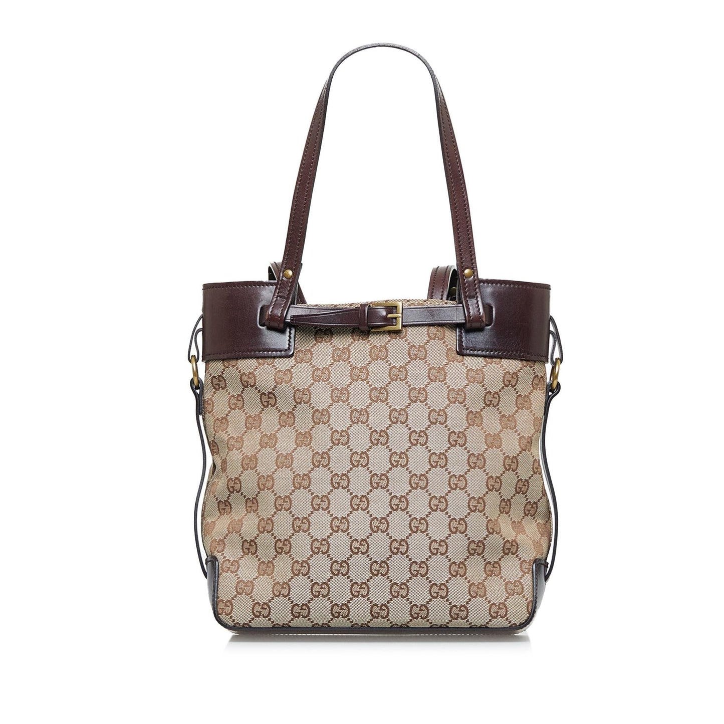 Gucci GG SHG-ydQHii Canvas Brown Shoulder Bag