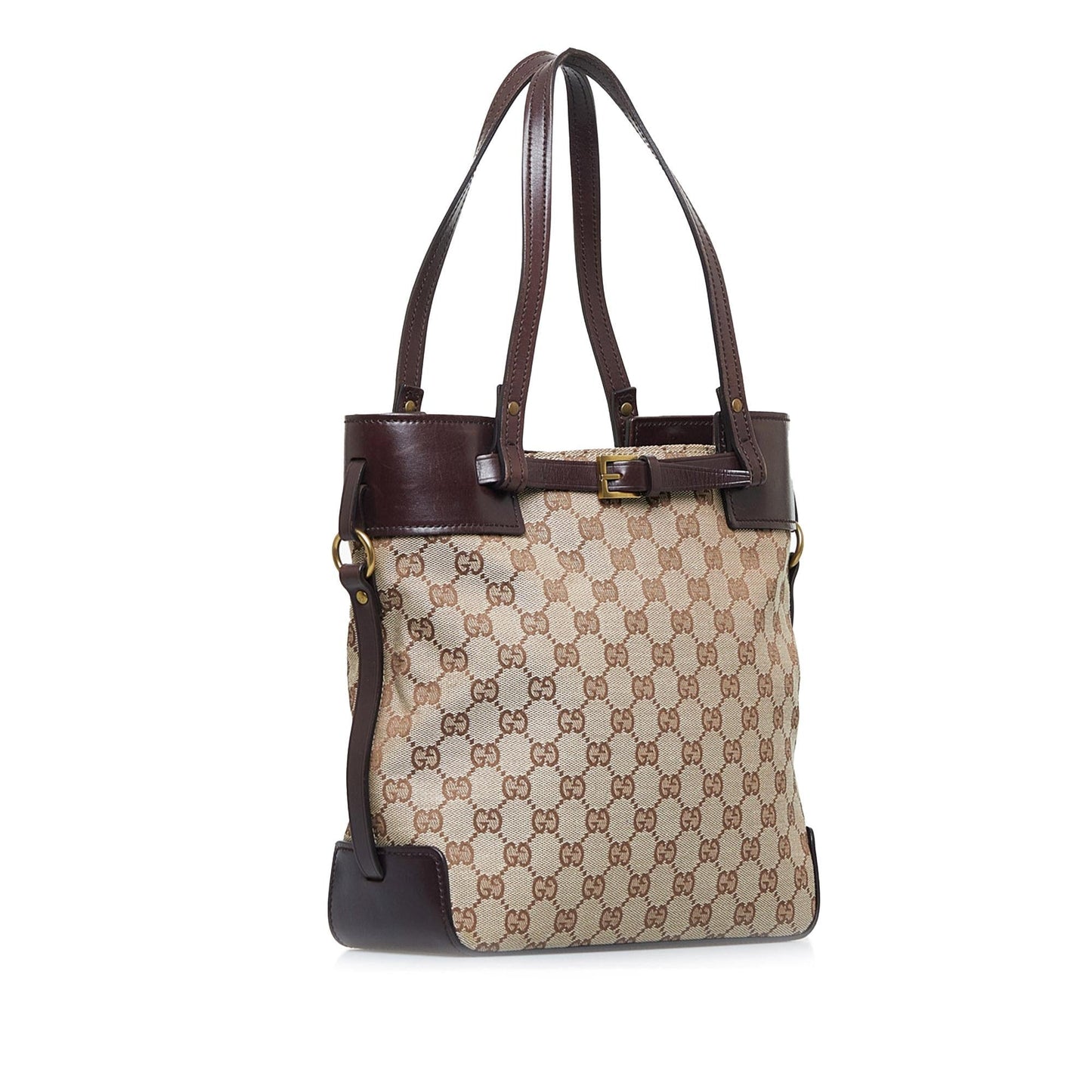 Gucci GG SHG-ydQHii Canvas Brown Shoulder Bag