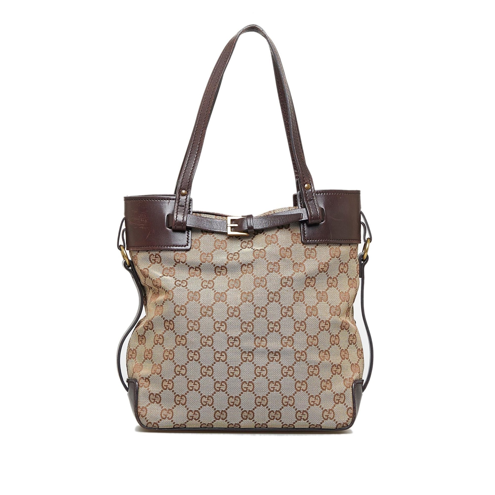 Gucci GG SHG-my1lNg Canvas Brown Shoulder Bag