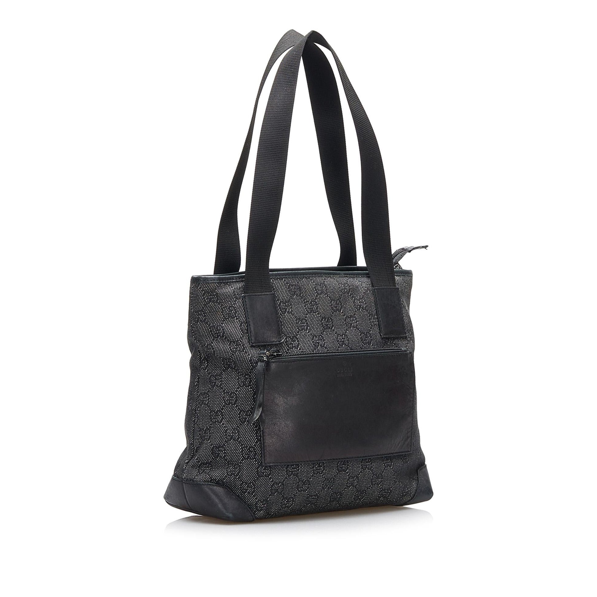 Gucci GG SHG-tscr8l Canvas Grey Shoulder Bag