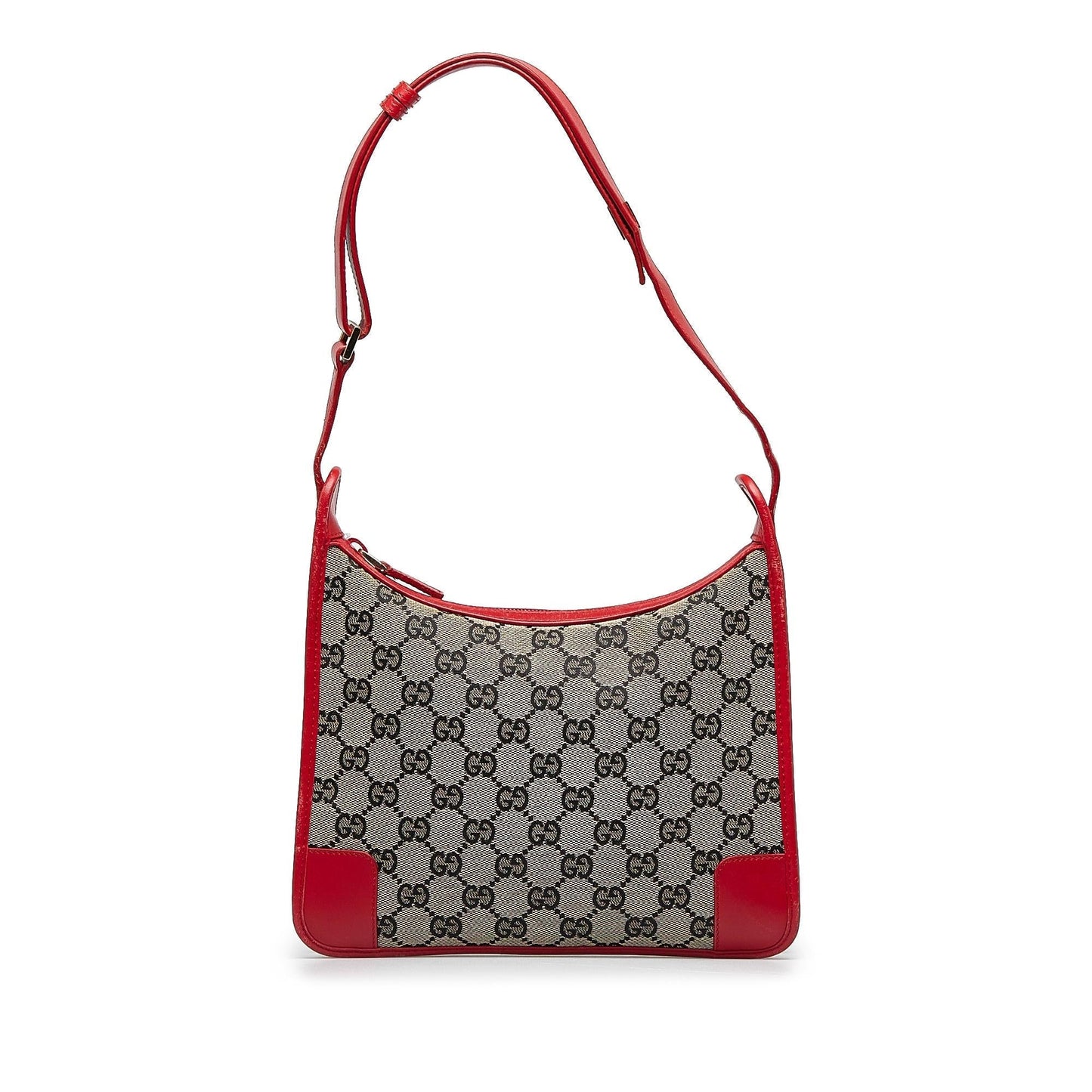 Gucci GG SHG-FZTgAi Canvas Grey Shoulder Bag