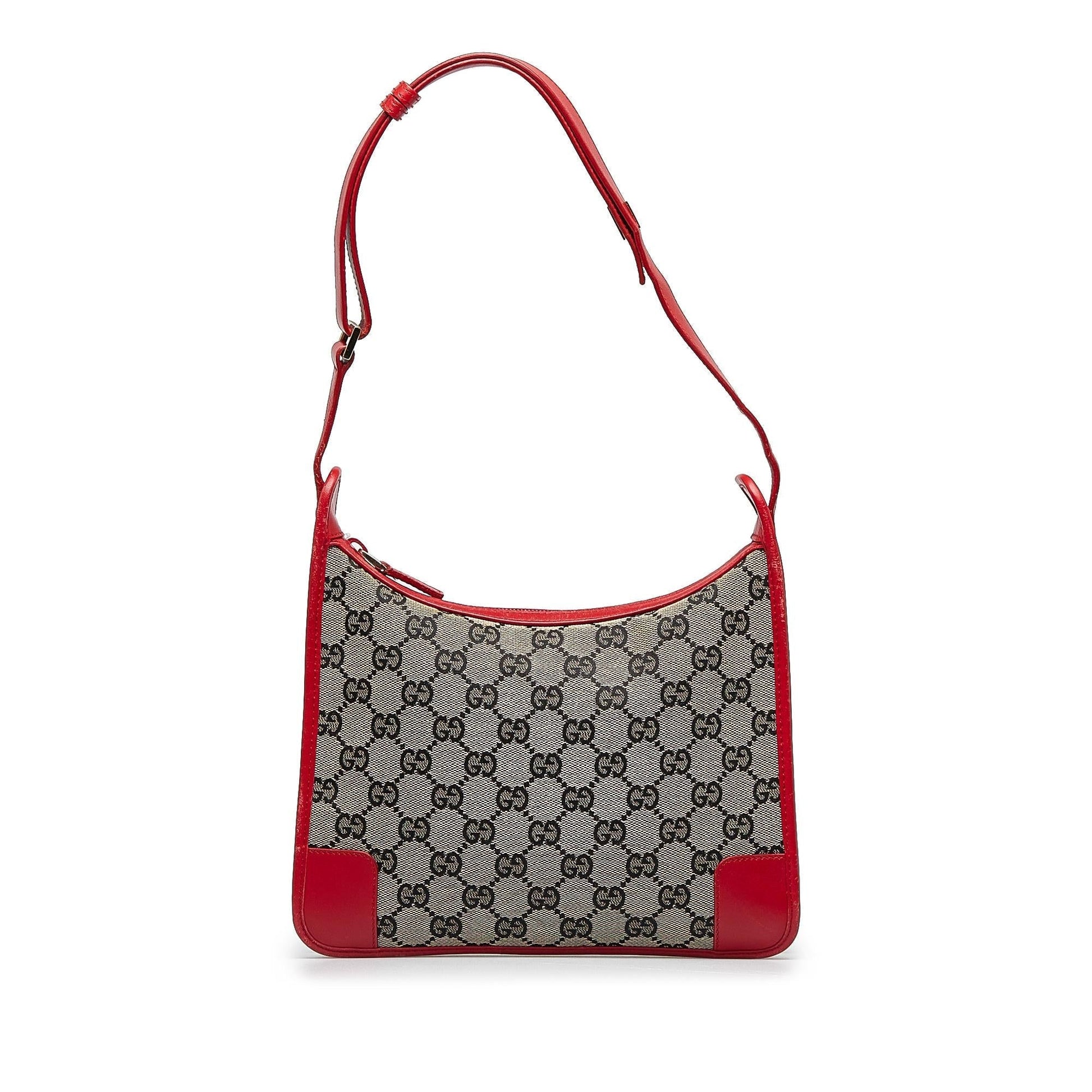 Gucci GG SHG-FZTgAi Canvas Grey Shoulder Bag