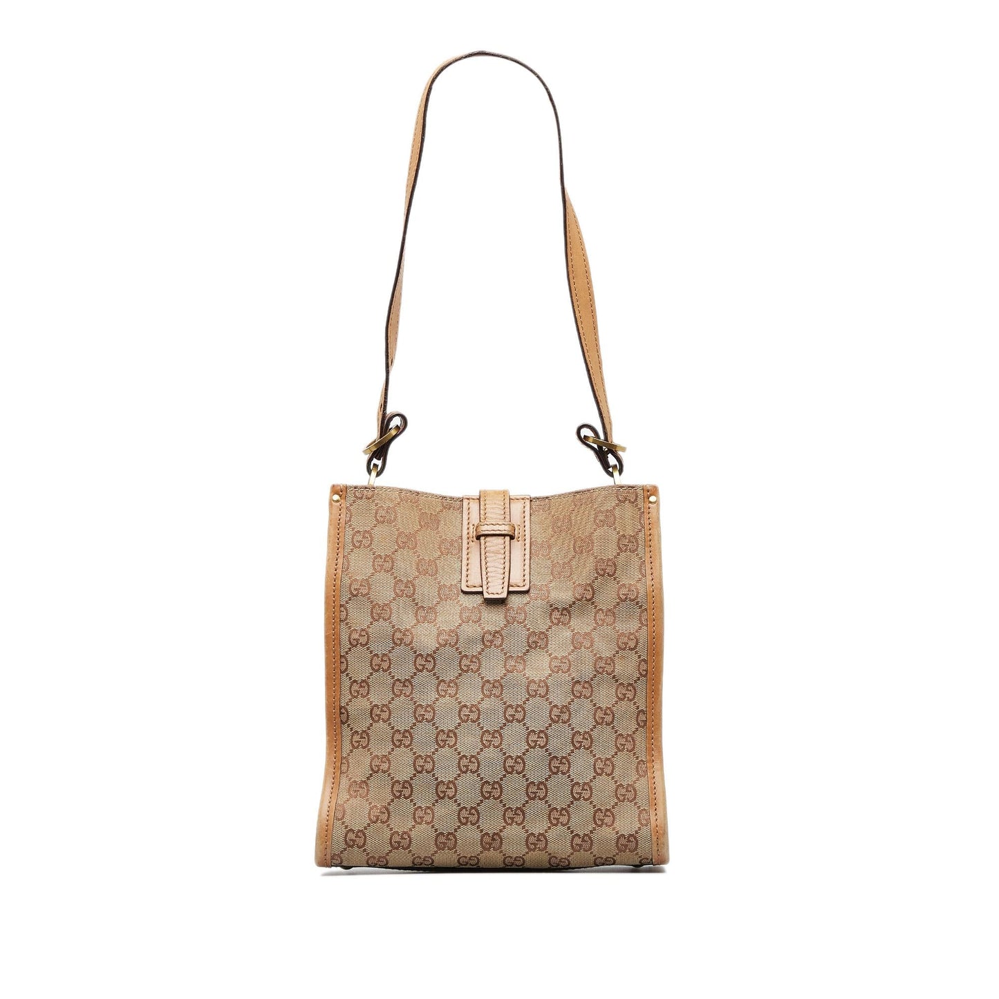Gucci GG SHG-q7WbKa Canvas Brown Shoulder Bag