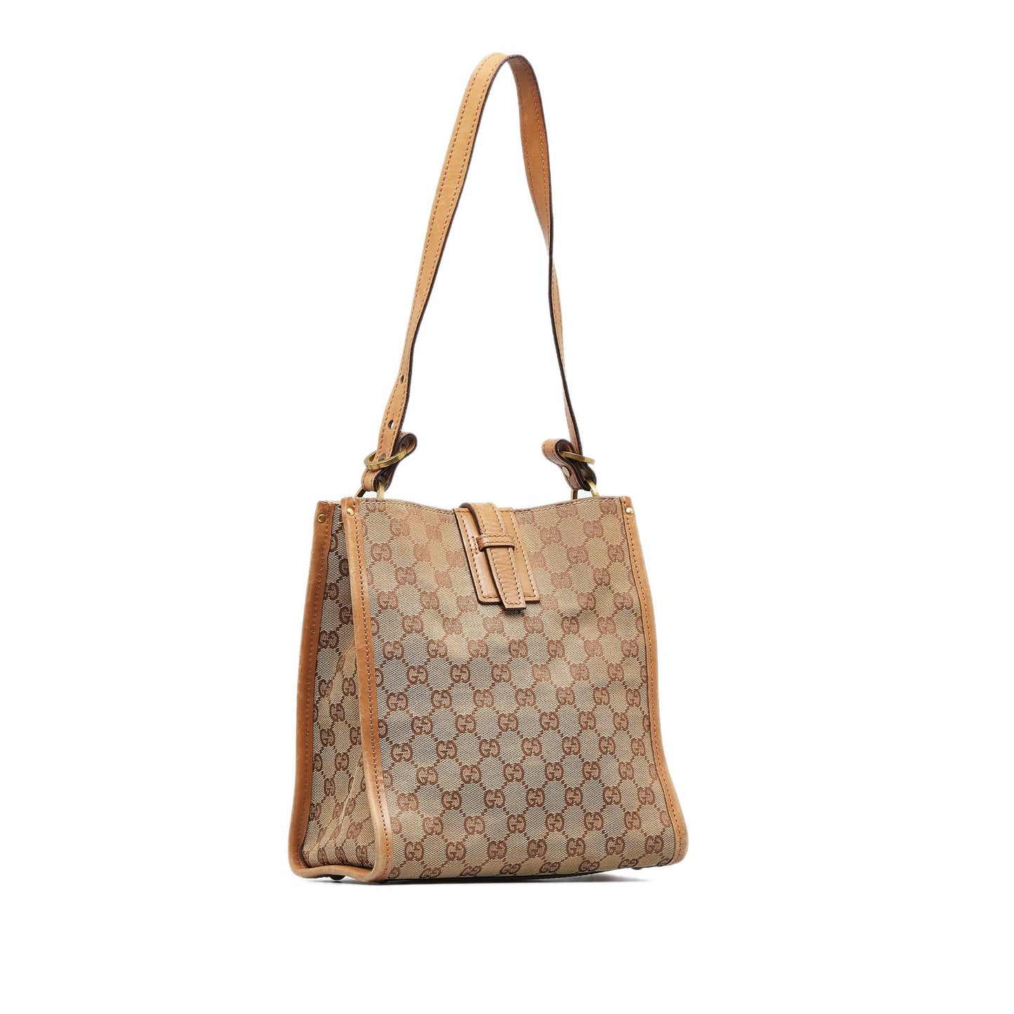 Gucci GG SHG-q7WbKa Canvas Brown Shoulder Bag