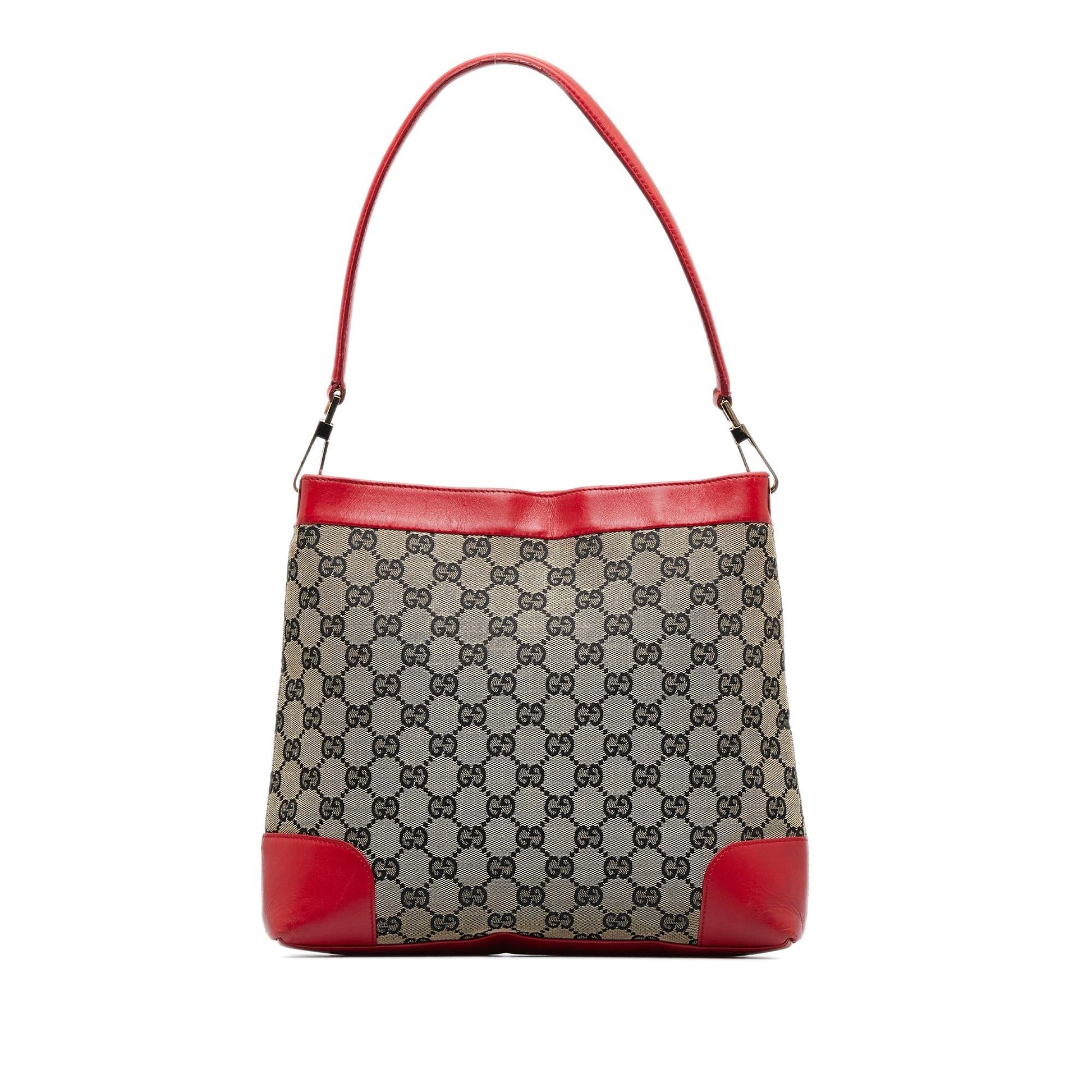 Gucci GG SHG-mQVwtt Canvas Grey Shoulder Bag
