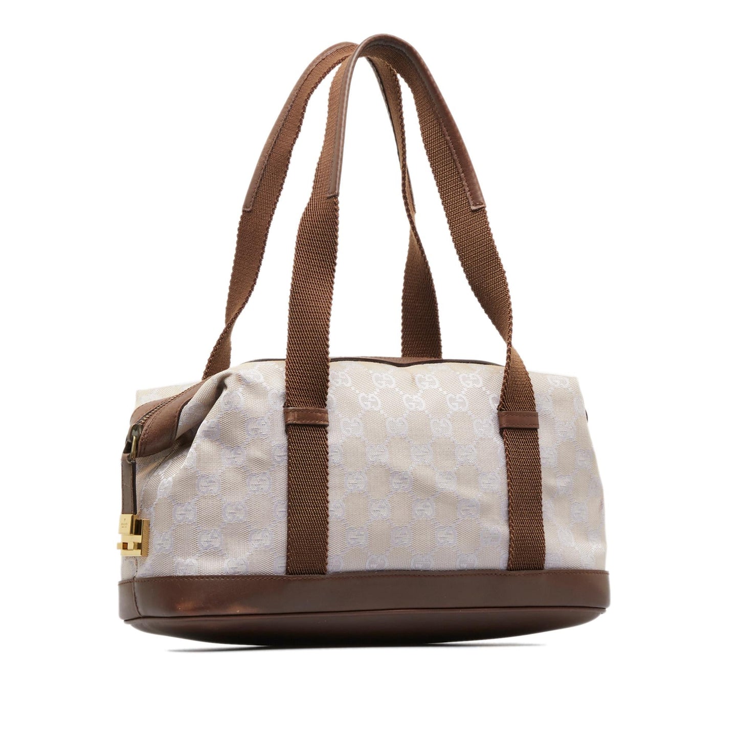 Gucci GG SHG-TWQbJL Canvas Calf Brown Shoulder Bag