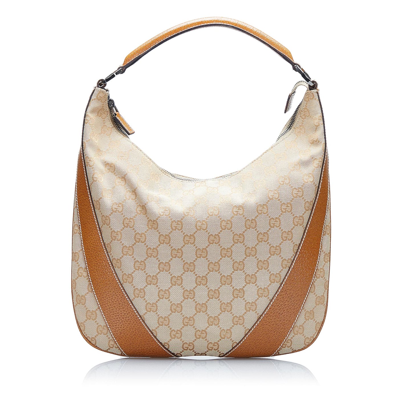 Gucci GG SHG-hIEcEn Canvas Calf Brown Shoulder Bag