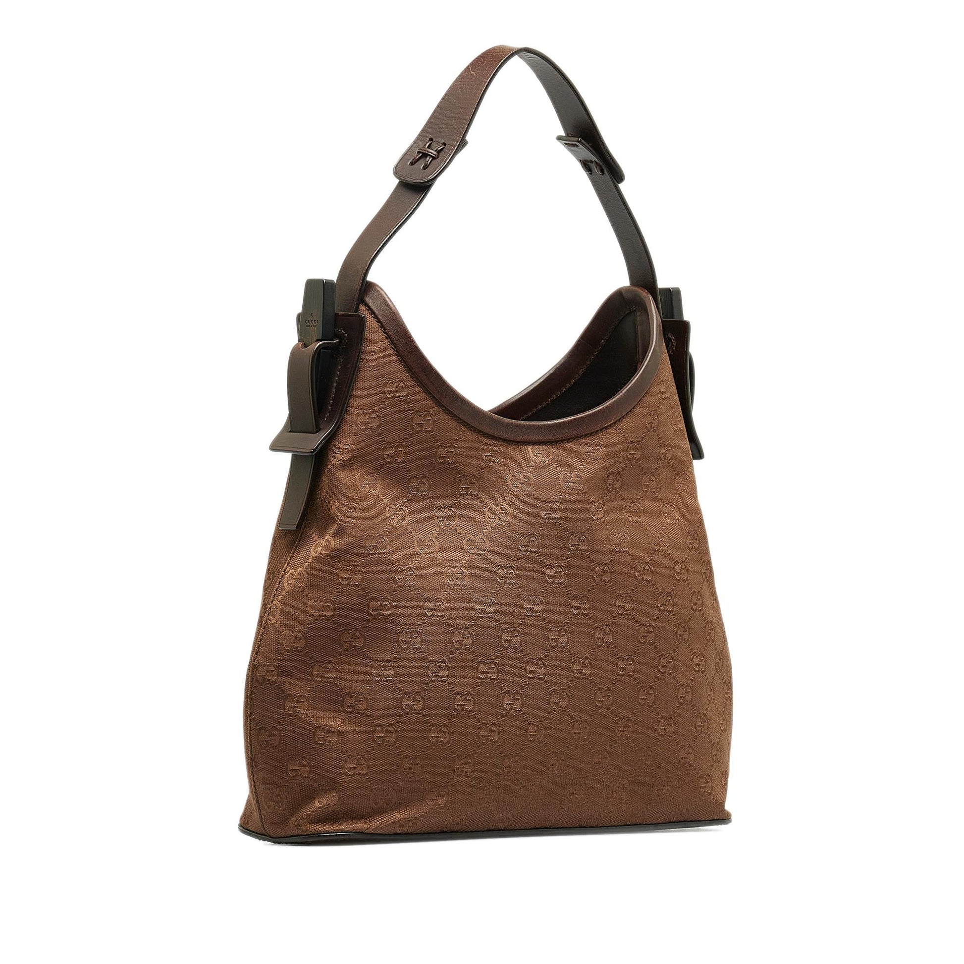 Gucci GG SHG-BI7pTR Canvas Brown Shoulder Bag