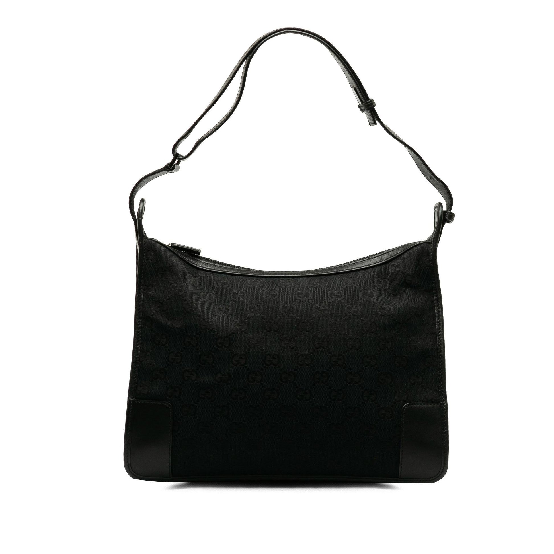 Gucci GG SHG-VwA6iV Canvas Calf Black Shoulder Bag