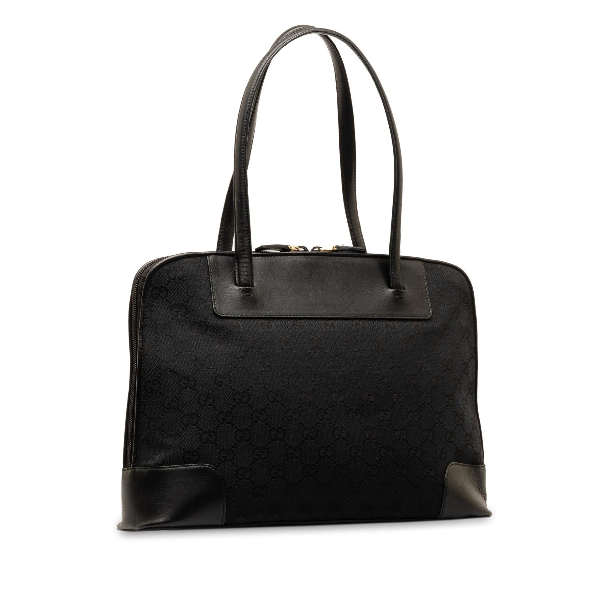 Gucci GG SHG-MXqSuX Canvas Calf Black Shoulder Bag