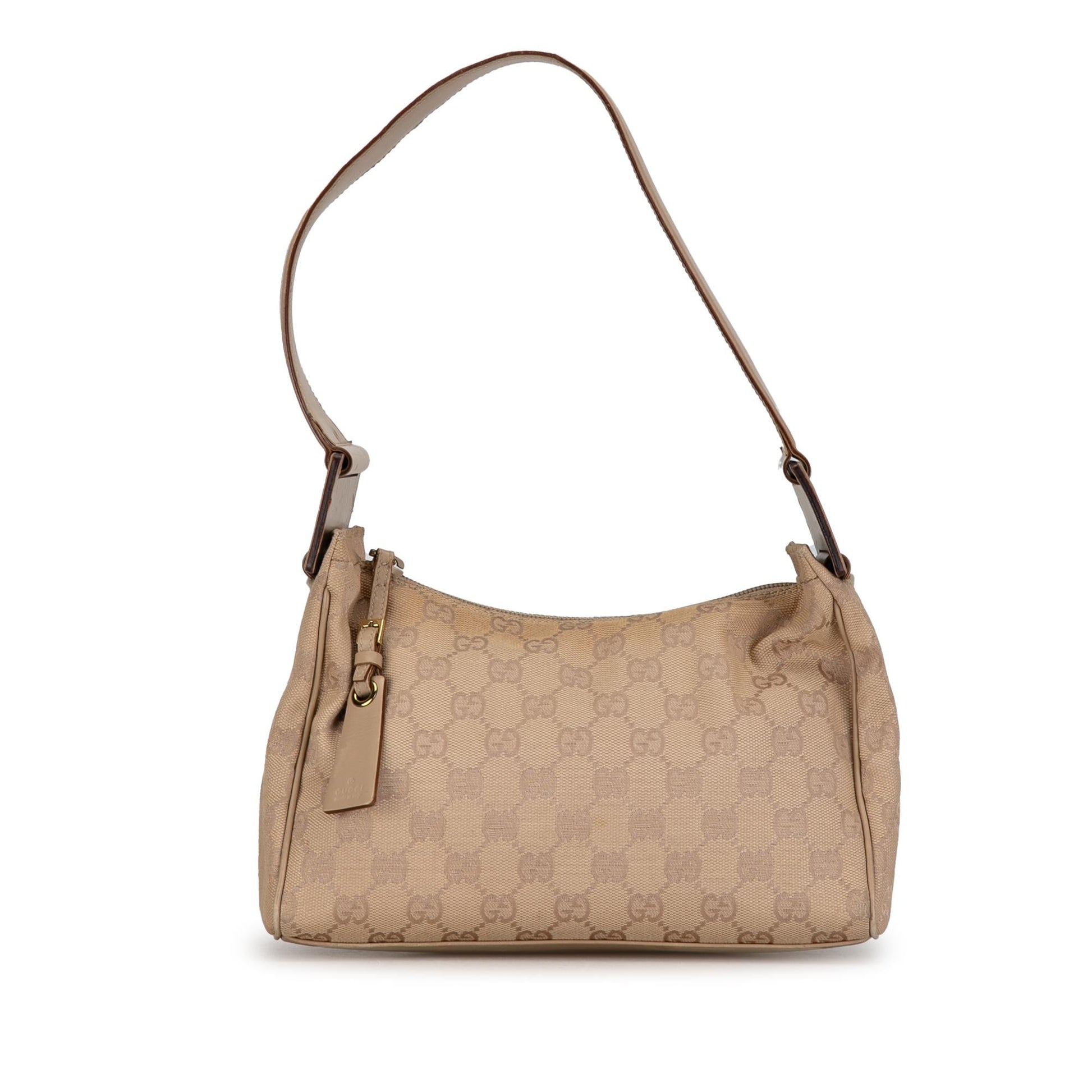 Gucci GG SHG-pGVXwe Canvas Calf Brown Shoulder Bag