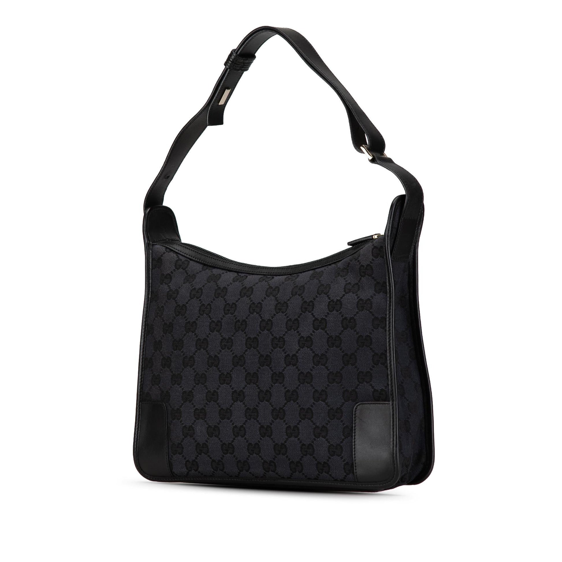 Gucci GG SHG-nNgF0V Canvas Black Shoulder Bag