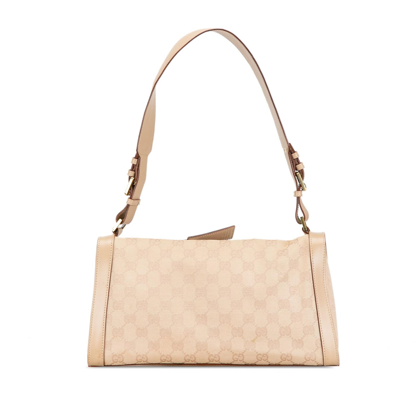 Gucci GG Canvas Brown Shoulder Bag Shg Azwvug