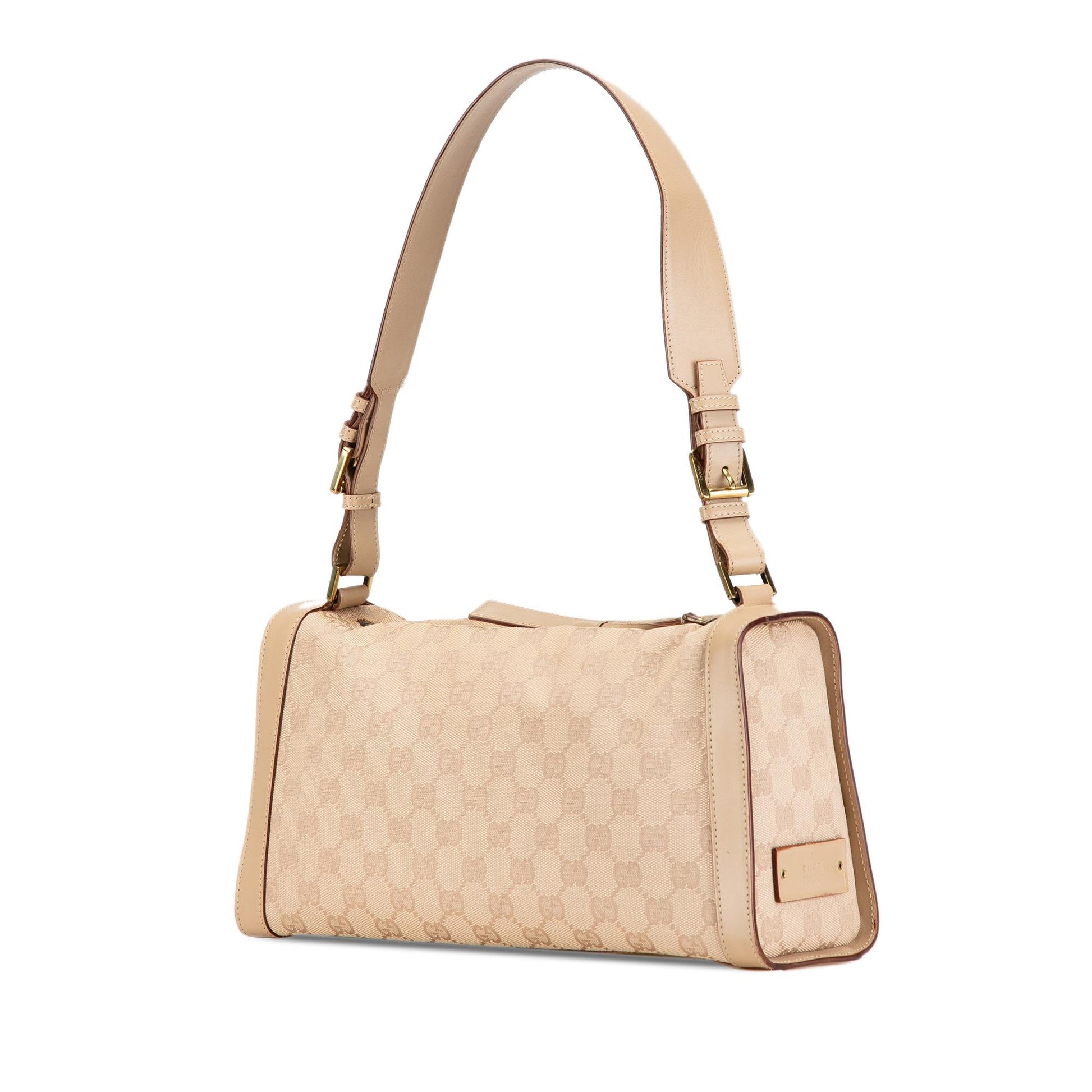 Gucci GG Canvas Brown Shoulder Bag Shg Azwvug