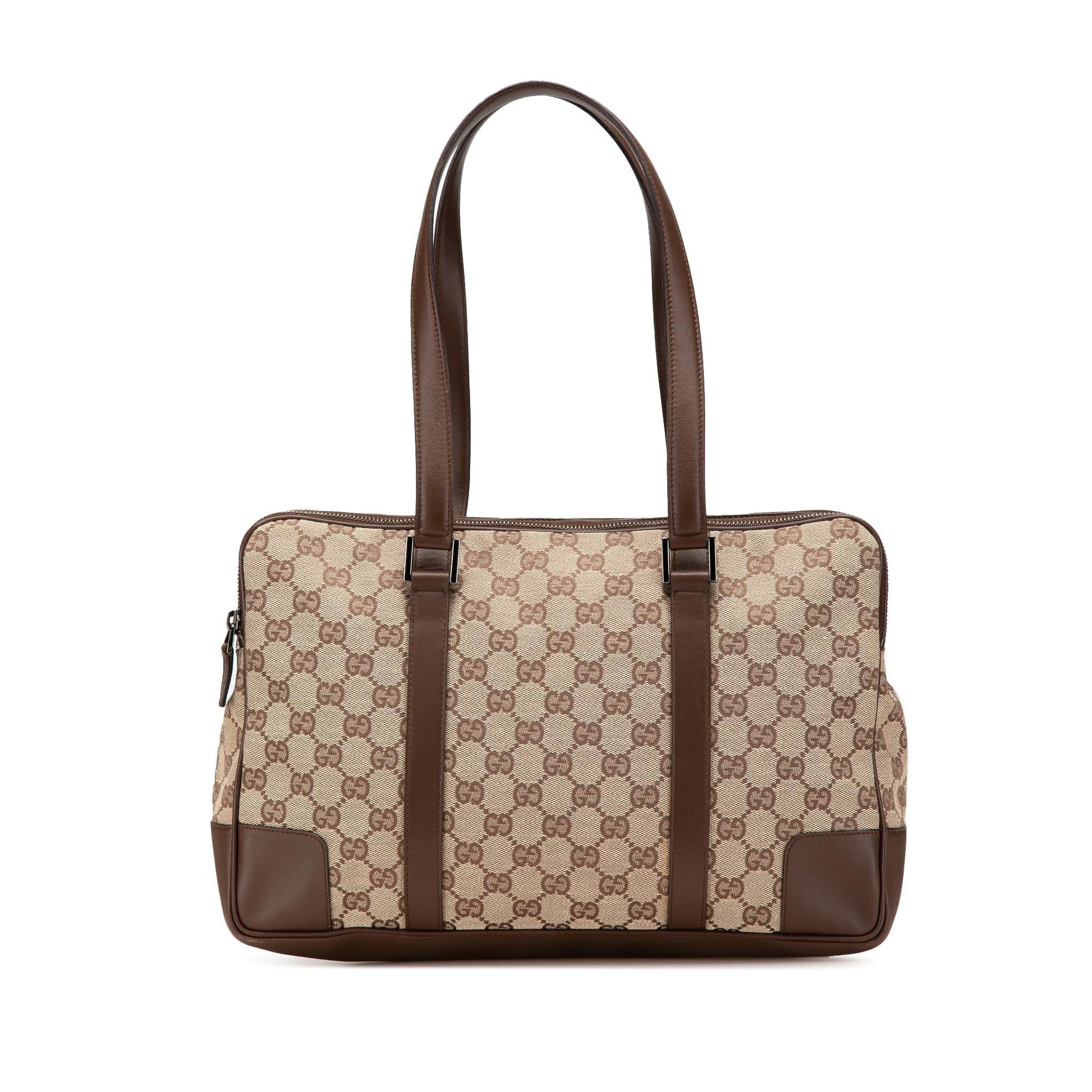 Gucci GG Canvas Calf Brown Shoulder Bag Bag 2