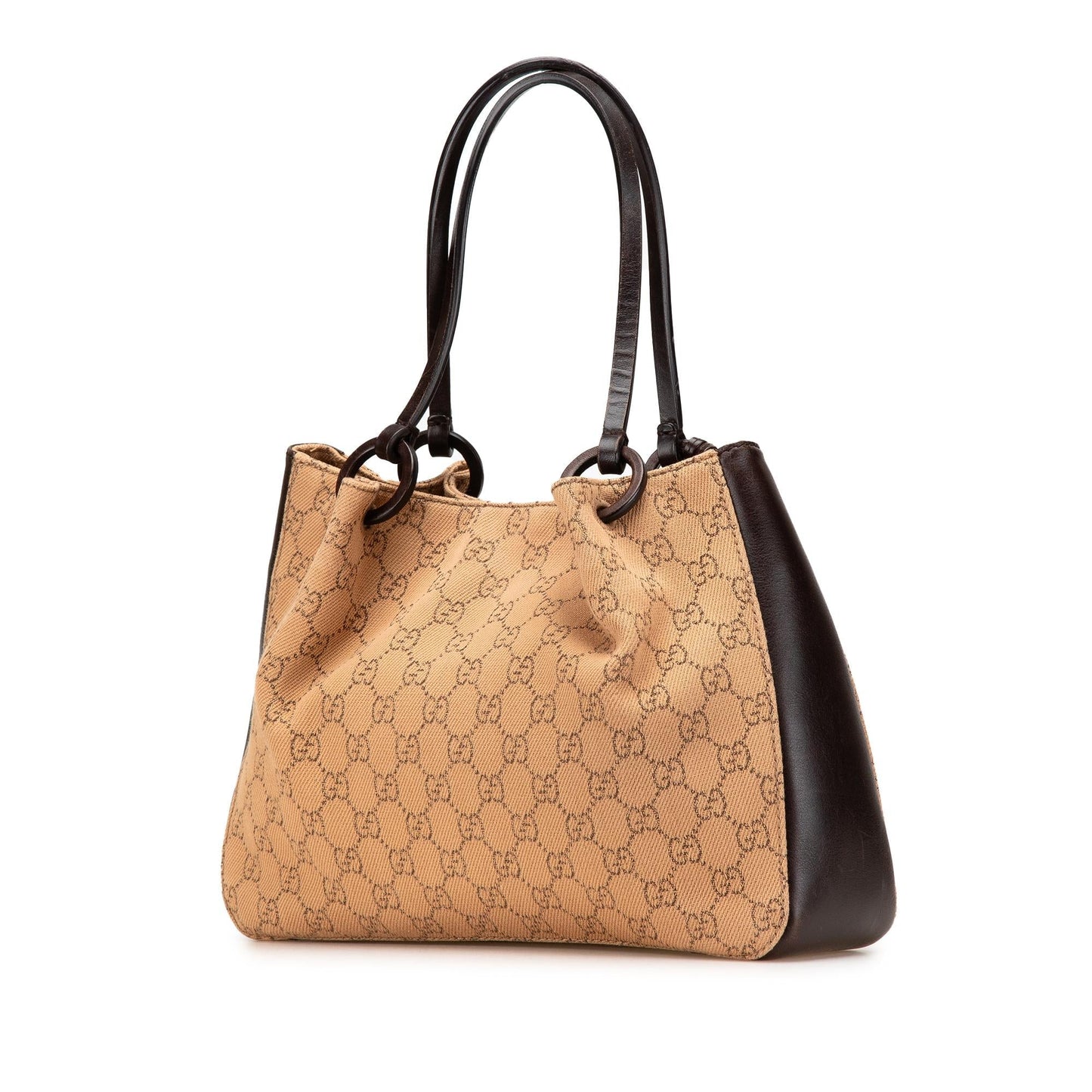 Gucci GG Canvas Calf Brown Shoulder Bag Bag 5