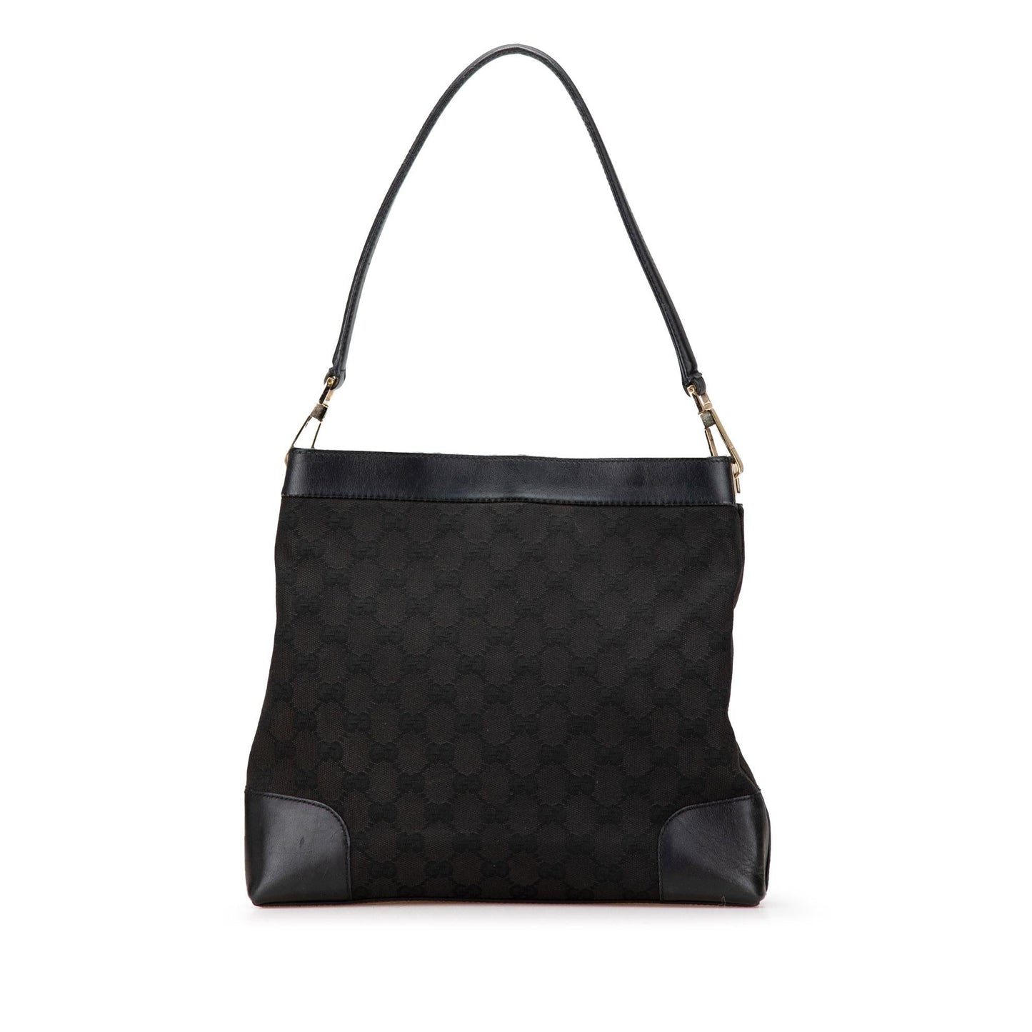 Gucci GG Canvas Calf Black Shoulder Bag