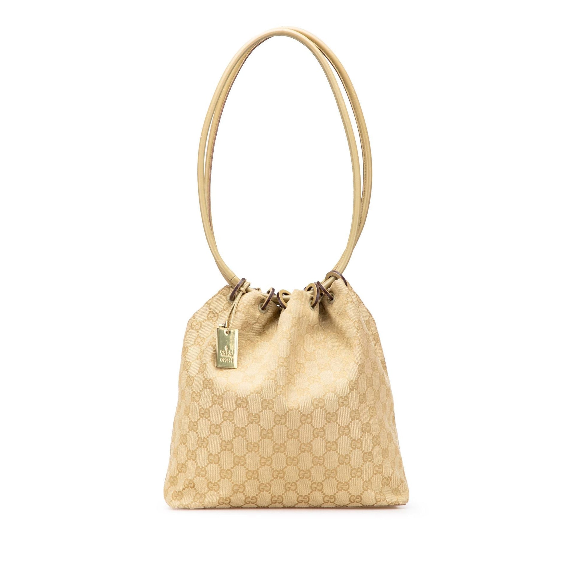 Gucci GG Canvas Calf Brown Shoulder Bag Bag 25