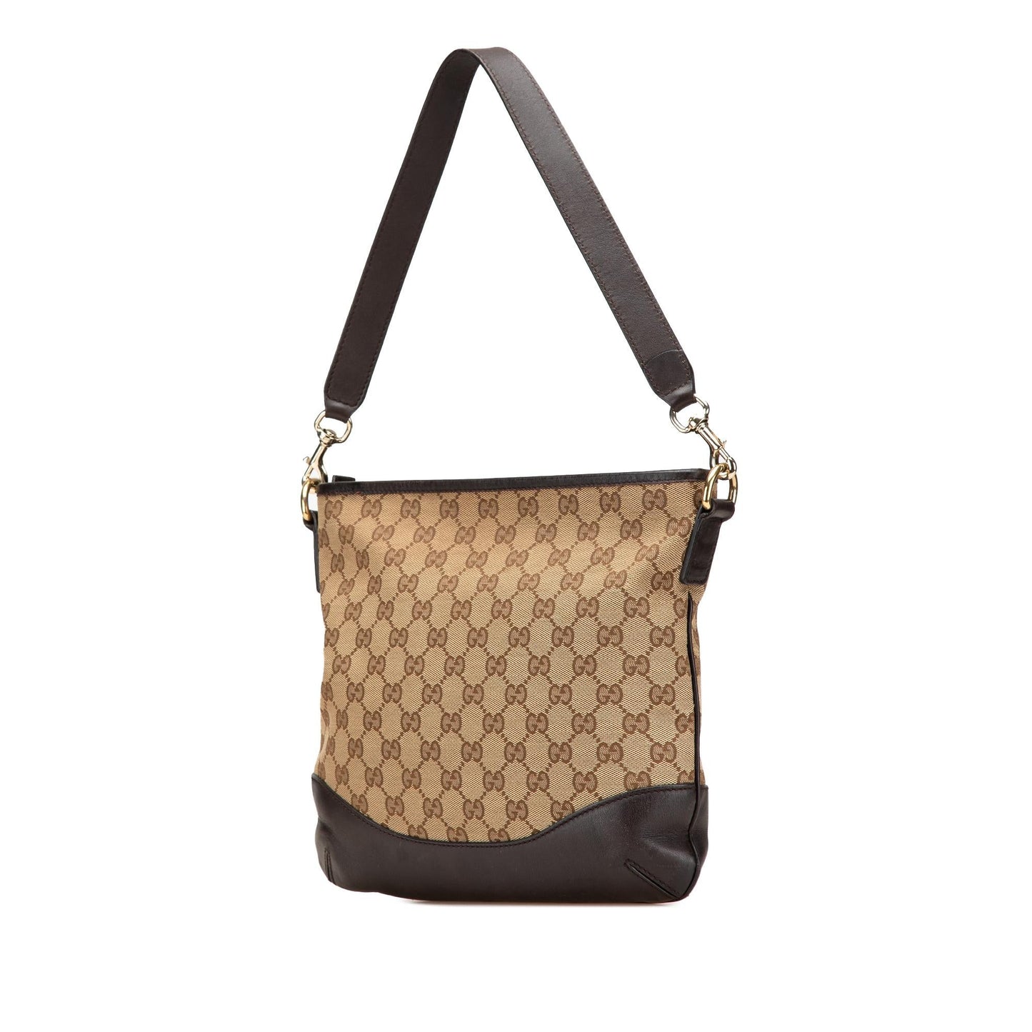Gucci GG Canvas Calf Brown Shoulder Bag Bag 23