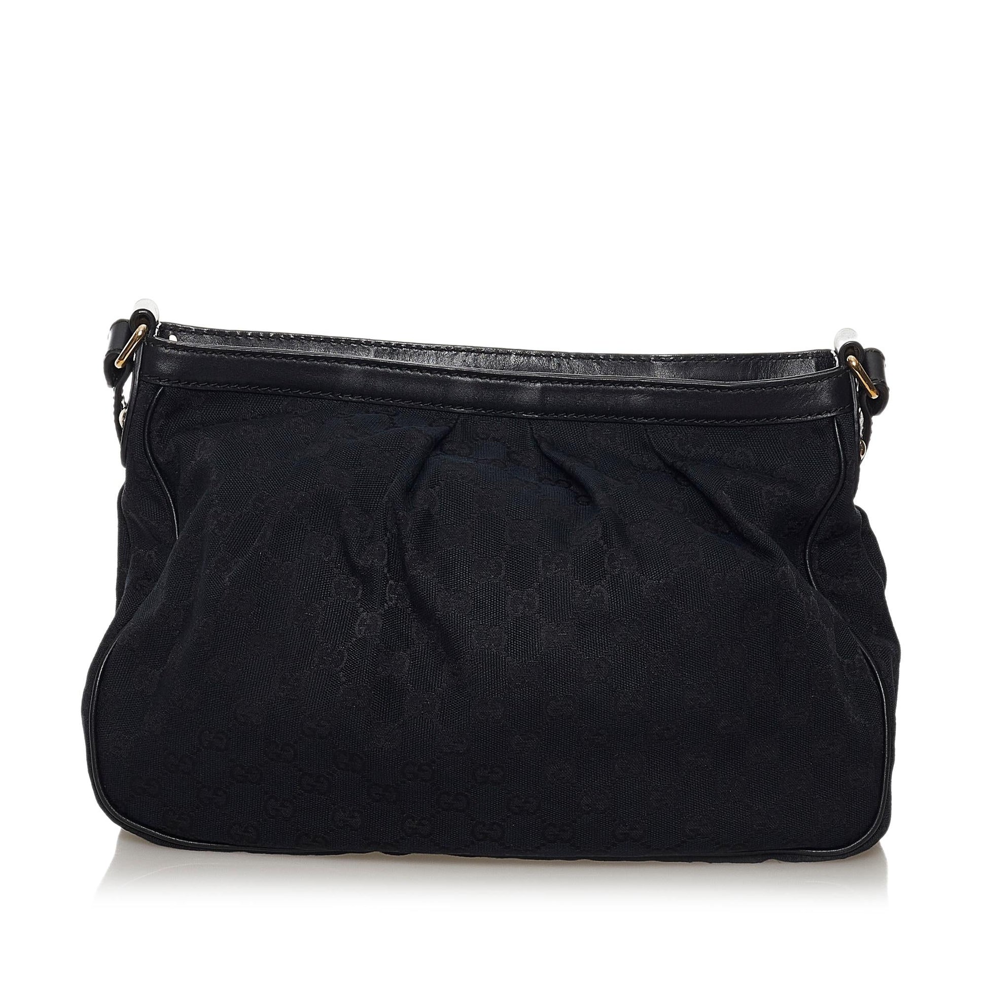 Gucci GG Sukey SHG Canvas Black Crossbody Bag